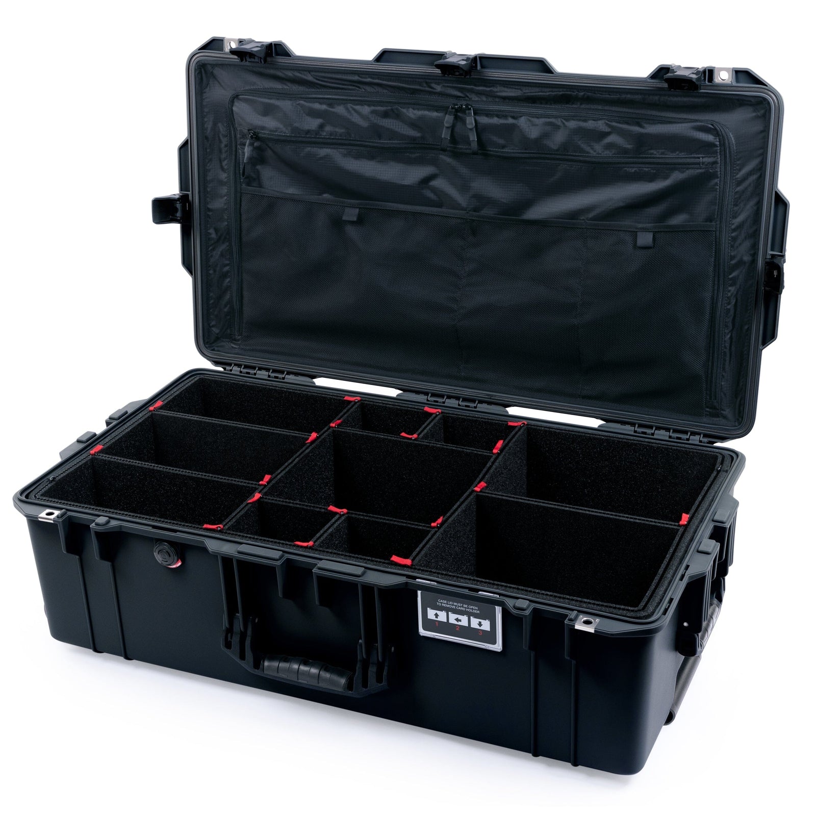 Pelican 1615 Air Case - Black TrekPak Divider System / TRVL Lid Organizer ColorCase 016150-0320-110-111