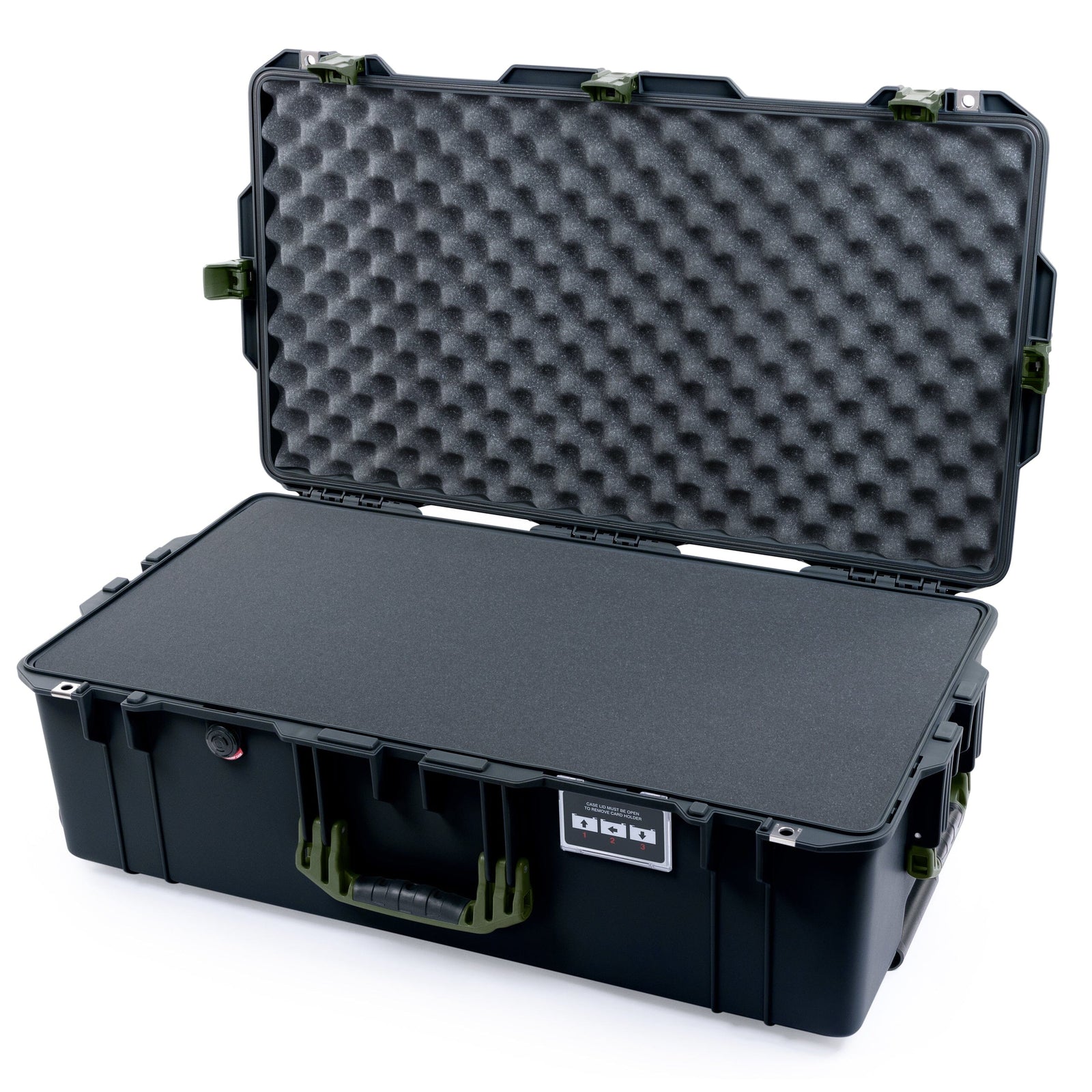 Pelican 1615 Air Case - Black & OD Green Pick & Pluck Foam / Convoluted Lid Foam ColorCase 016150-0001-110-131