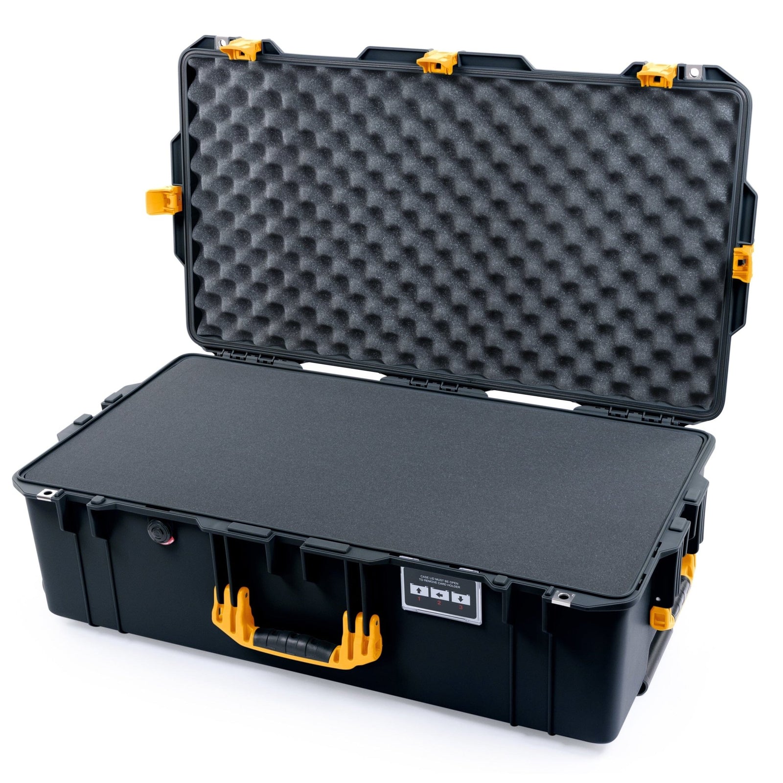 Pelican 1615 Air Case - Black & Yellow Pick & Pluck Foam / Convoluted Lid Foam ColorCase 016150-0001-110-241