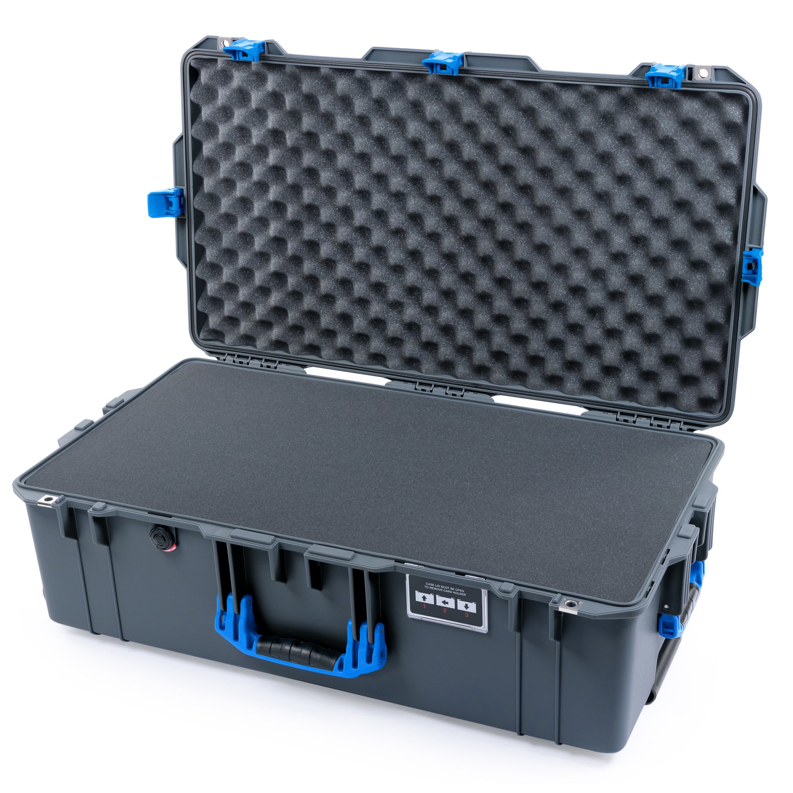 Pelican 1615 Air Case - Charcoal & Blue - Pick & Pluck Foam / Convoluted Lid Foam