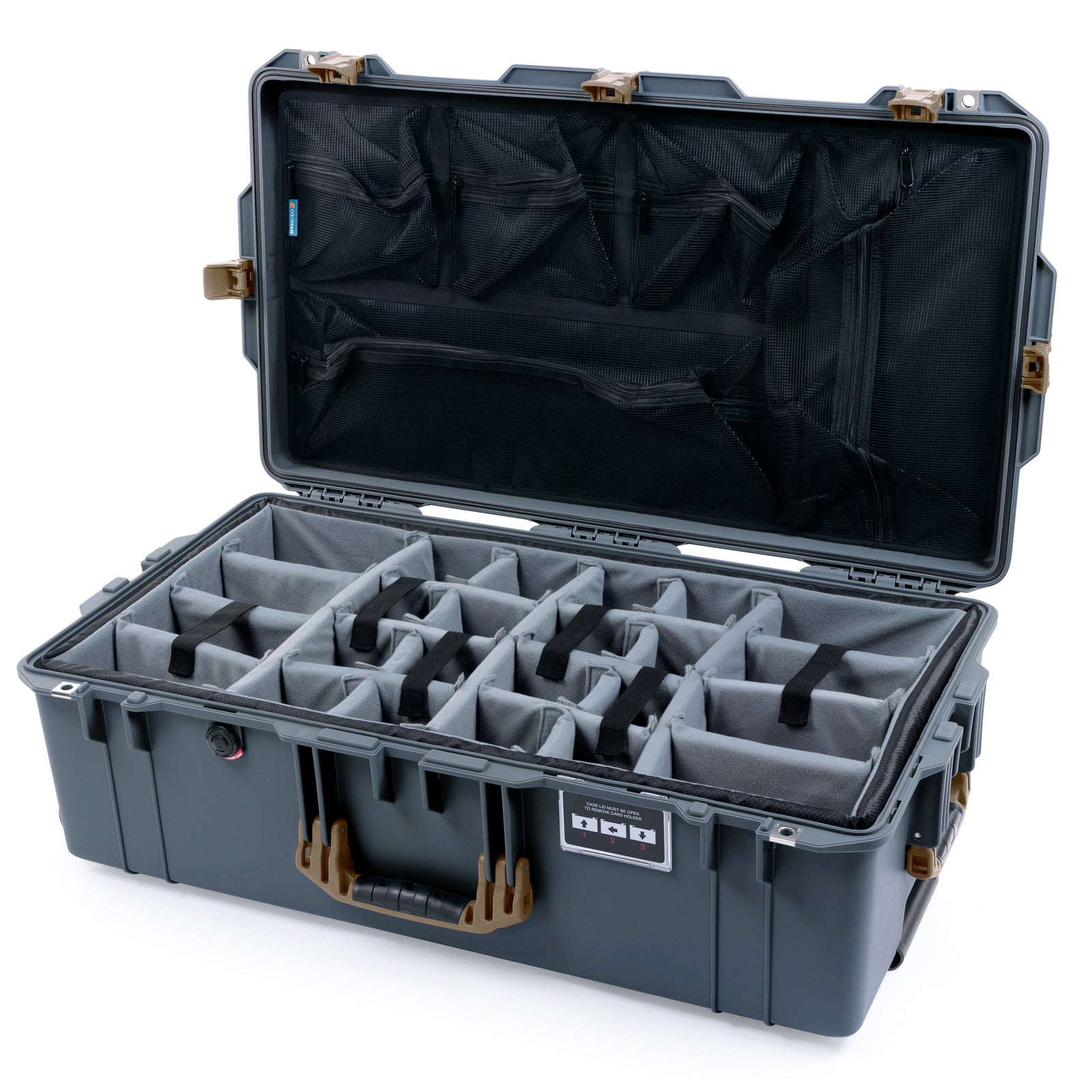 Pelican 1615 Air Case - Charcoal & Dark Desert Dirt Trolley