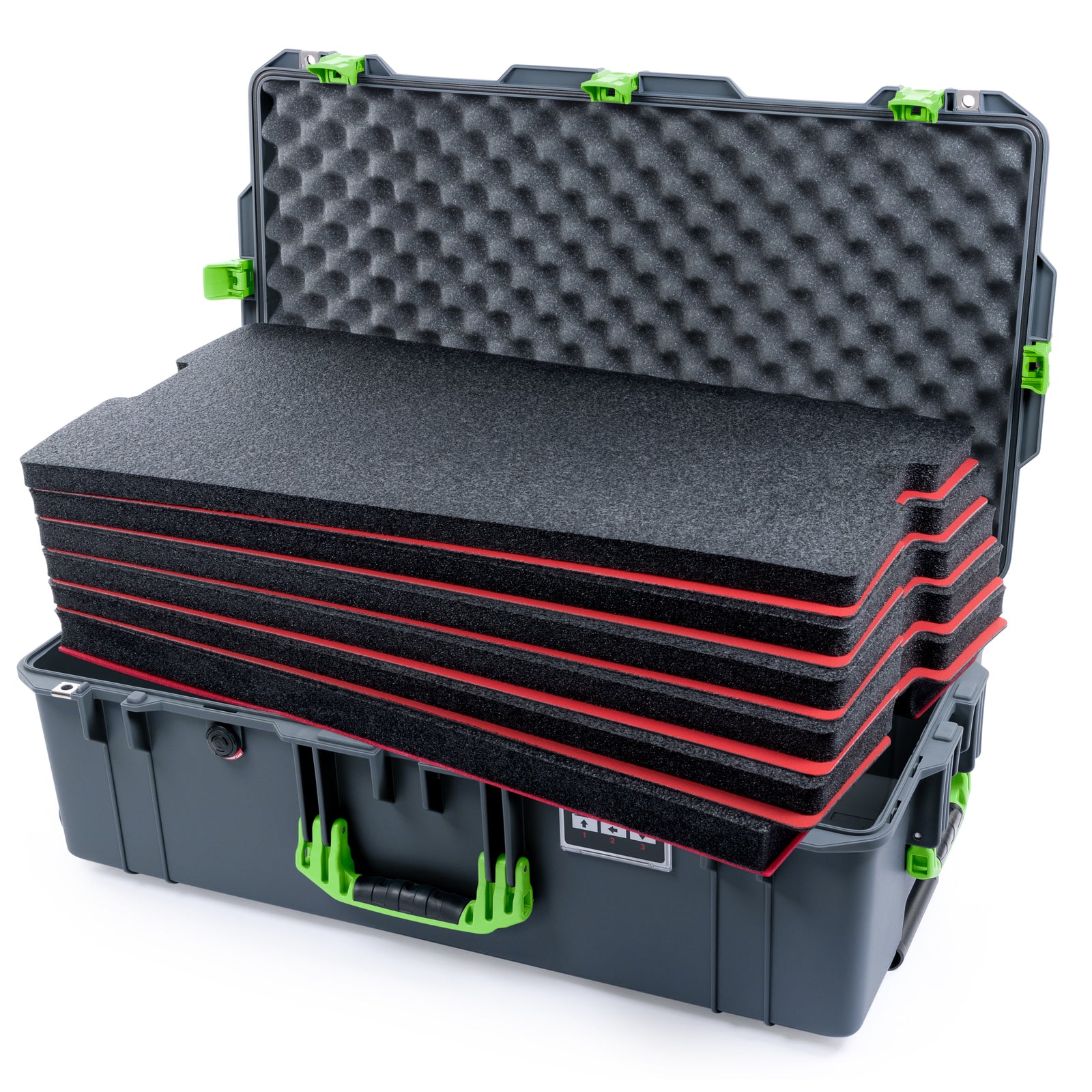 Pelican 1615 Air Case - Charcoal & Lime Green