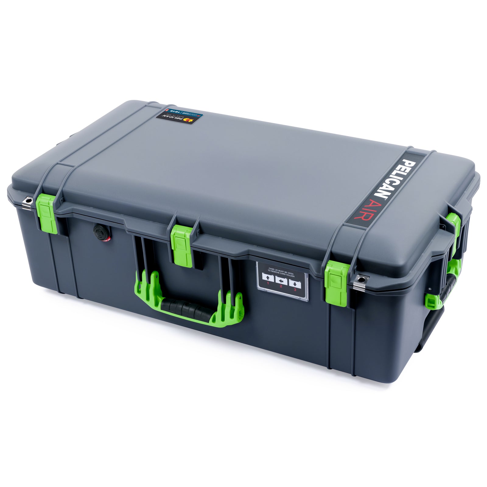 Pelican 1615 Air Case - Charcoal & Lime Green Trolley
