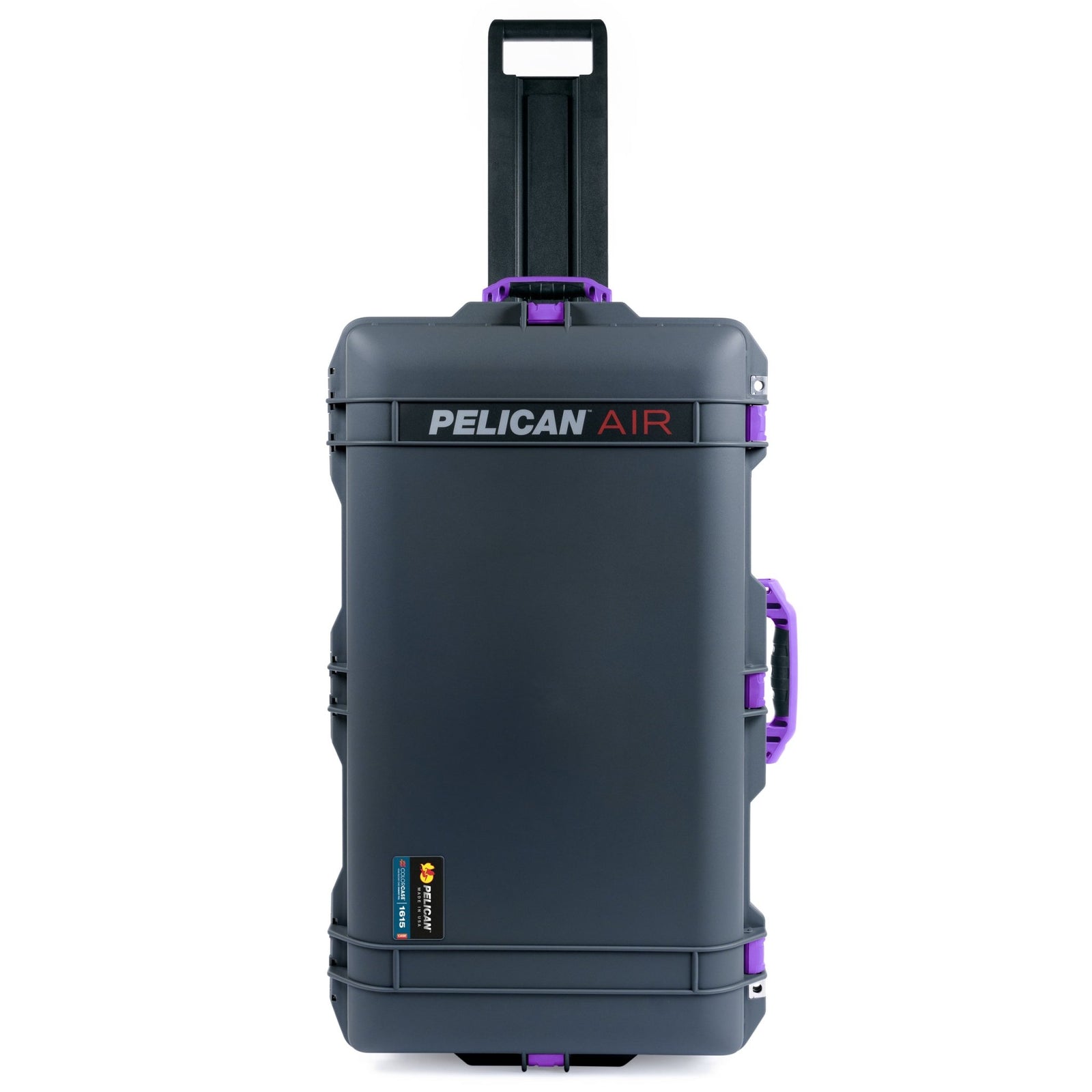 Pelican 1615 Air Case - Charcoal & Purple Trolley - Empty