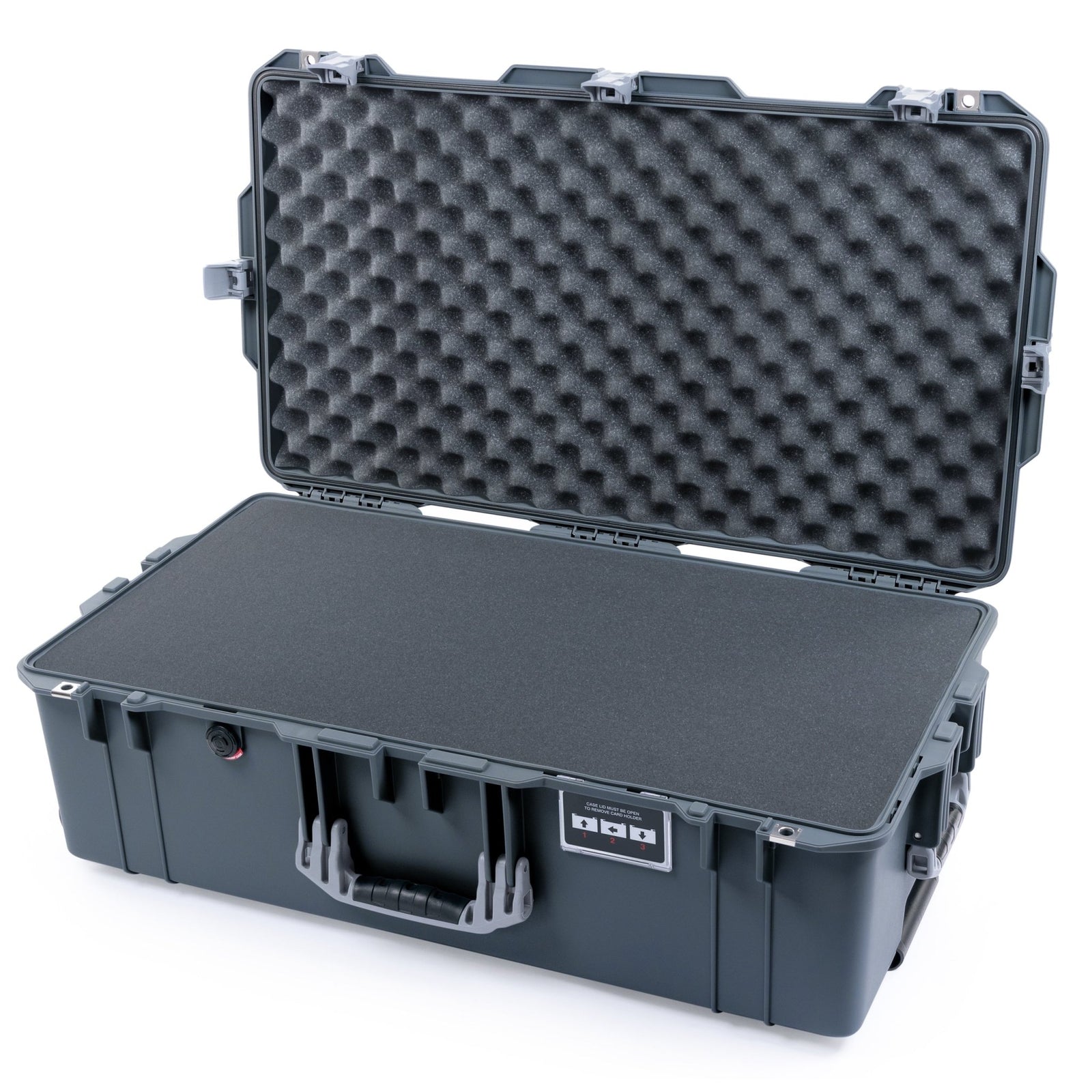 Pelican 1615 Air Case - Charcoal & Silver - Pick & Pluck Foam / Convoluted Lid Foam