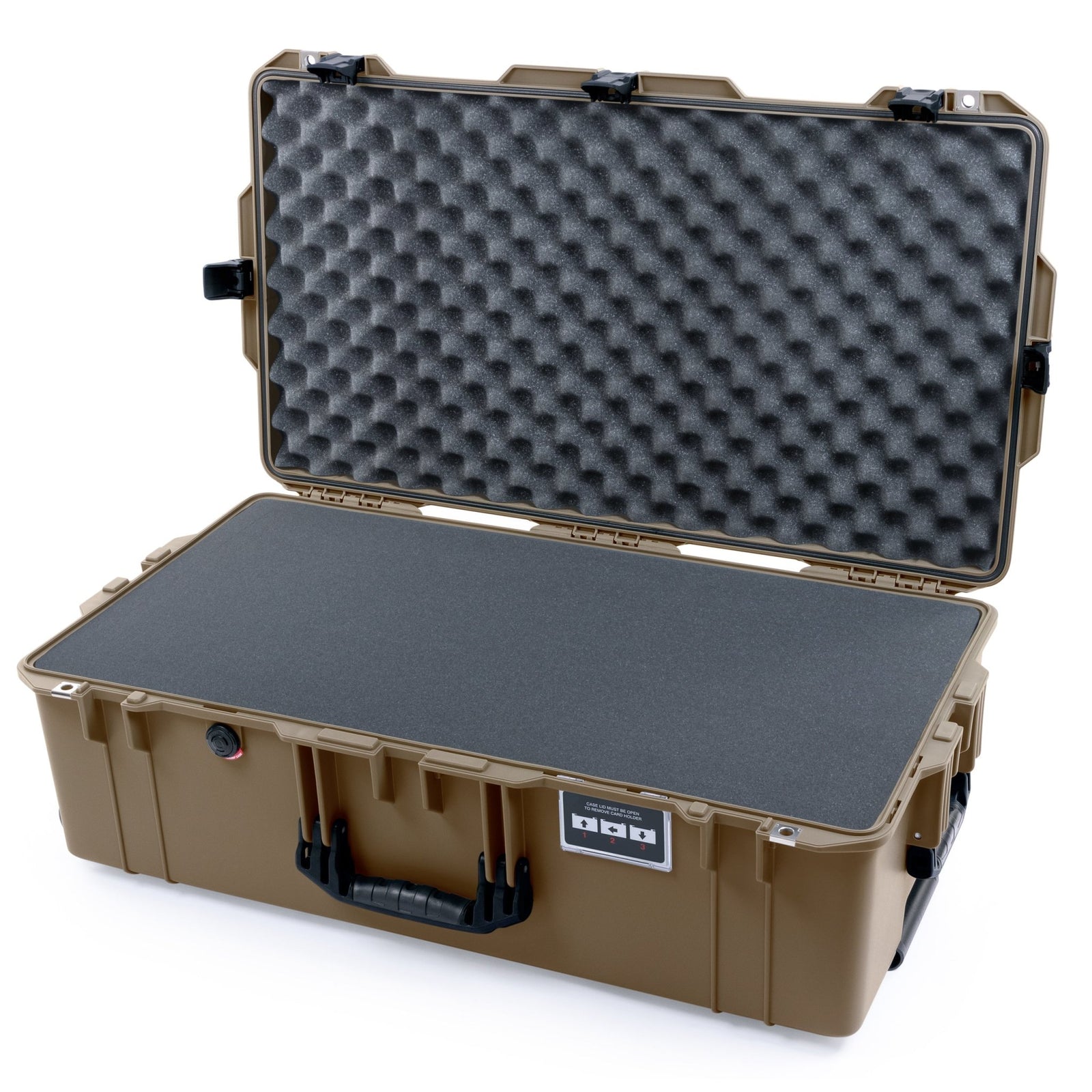 Pelican 1615 Air Case - Dark Desert Dirt & Black - Pick & Pluck Foam / Convoluted Lid Foam