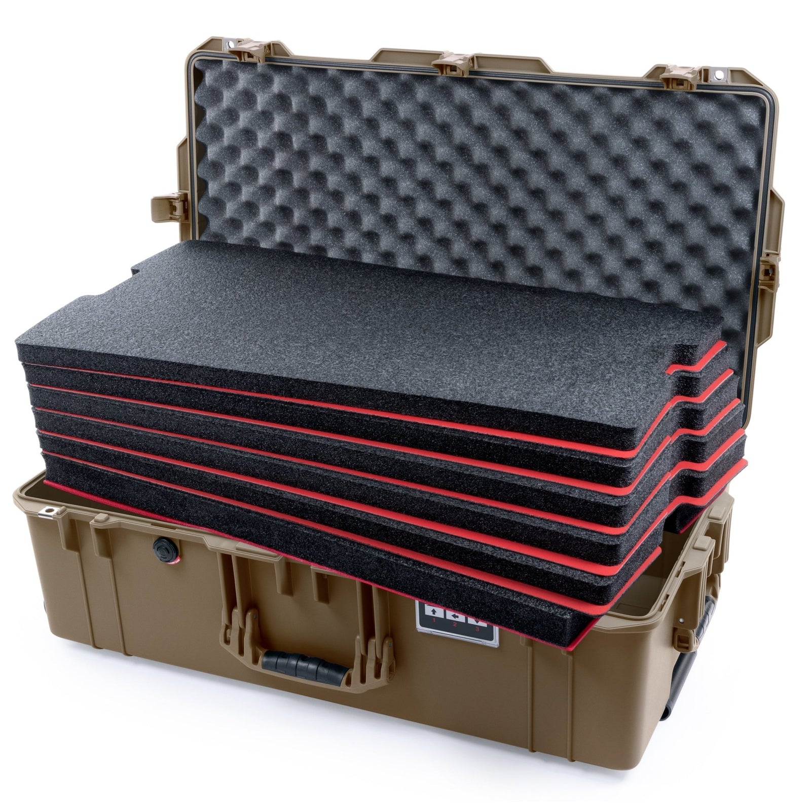 Pelican 1615 Air Case - Dark Desert Dirt - DIY Tool Foam Kit / Convoluted Lid Foam