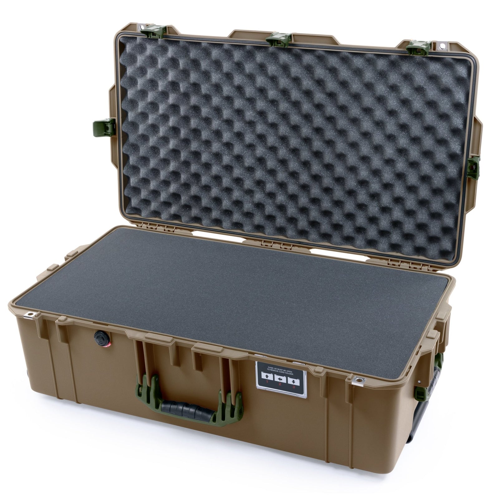 Pelican 1615 Air Case - Dark Desert Dirt & OD Green - Pick & Pluck Foam / Convoluted Lid Foam