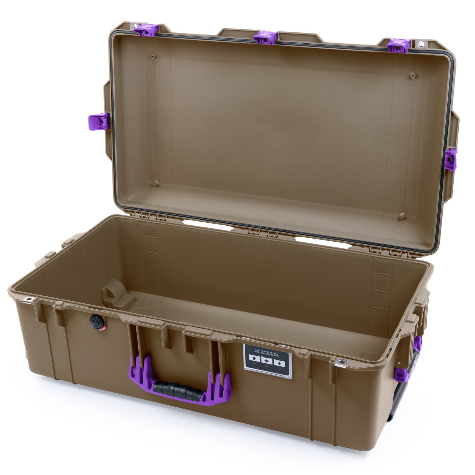 Pelican 1615 Air Case - Dark Desert Dirt & Purple Trolley - Empty