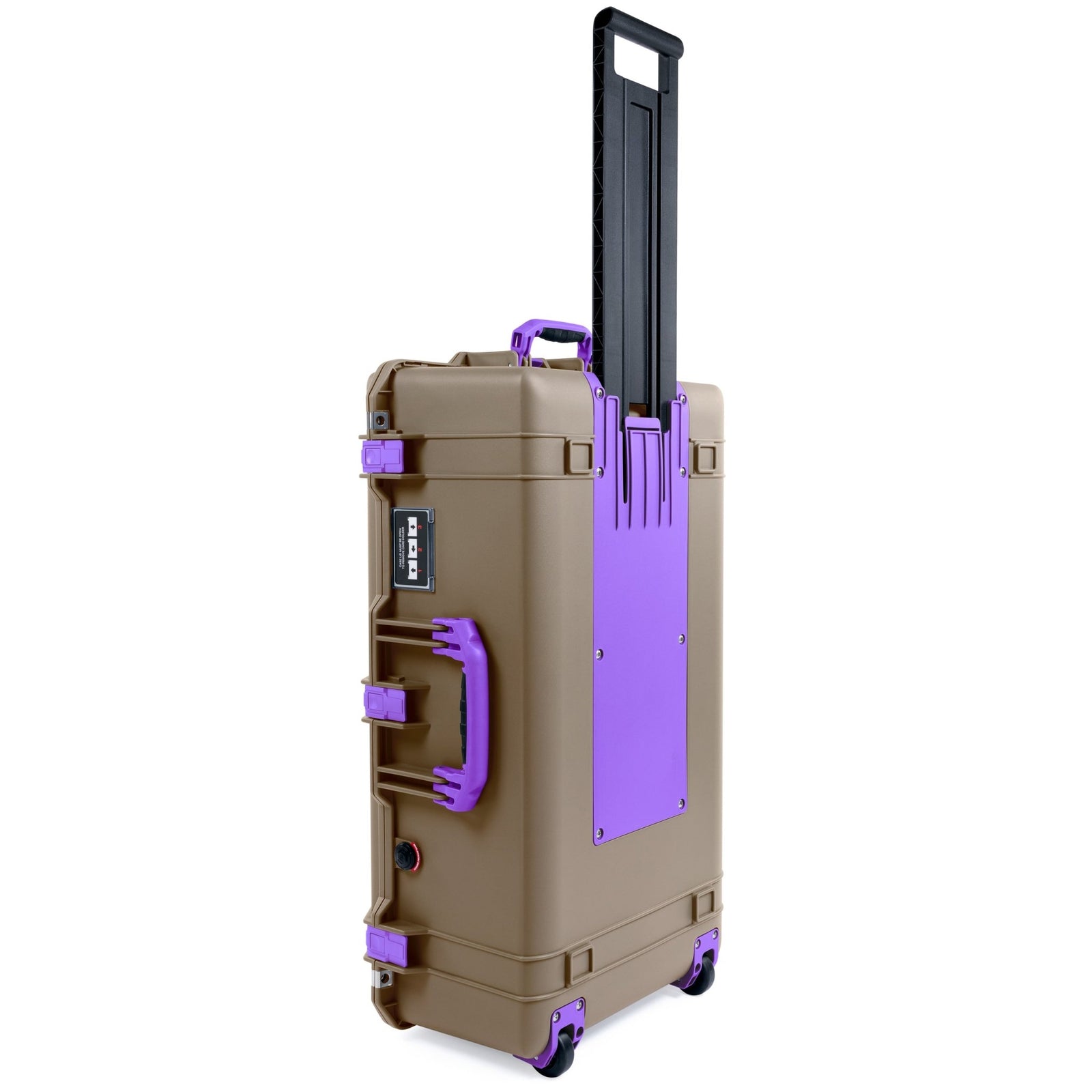 Pelican 1615 Air Case - Dark Desert Dirt & Purple Trolley - Empty