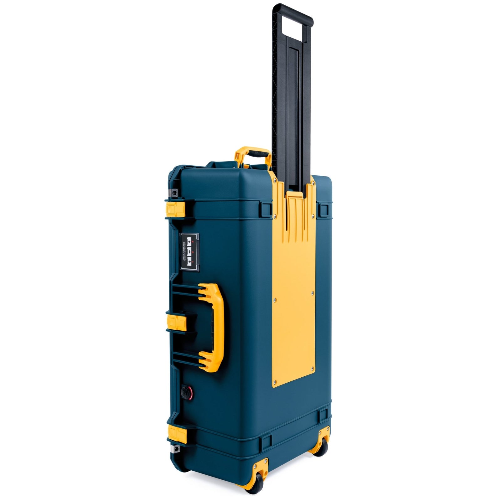 Pelican 1615 Air Case - Deep Pacific & Yellow Trolley - Empty