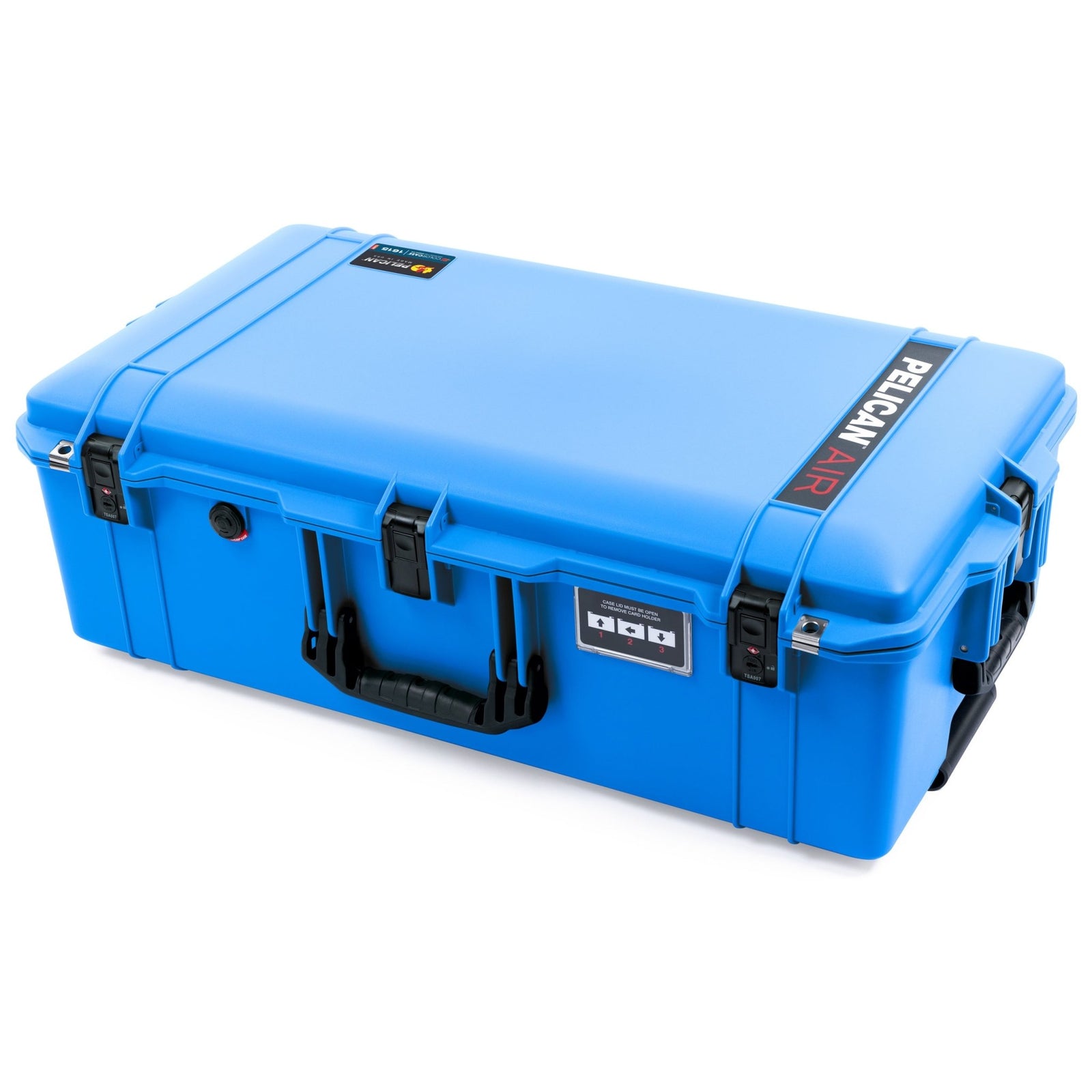 Pelican 1615 Air Case - Electric Blue & Black TSA Latches + Trolley - Empty