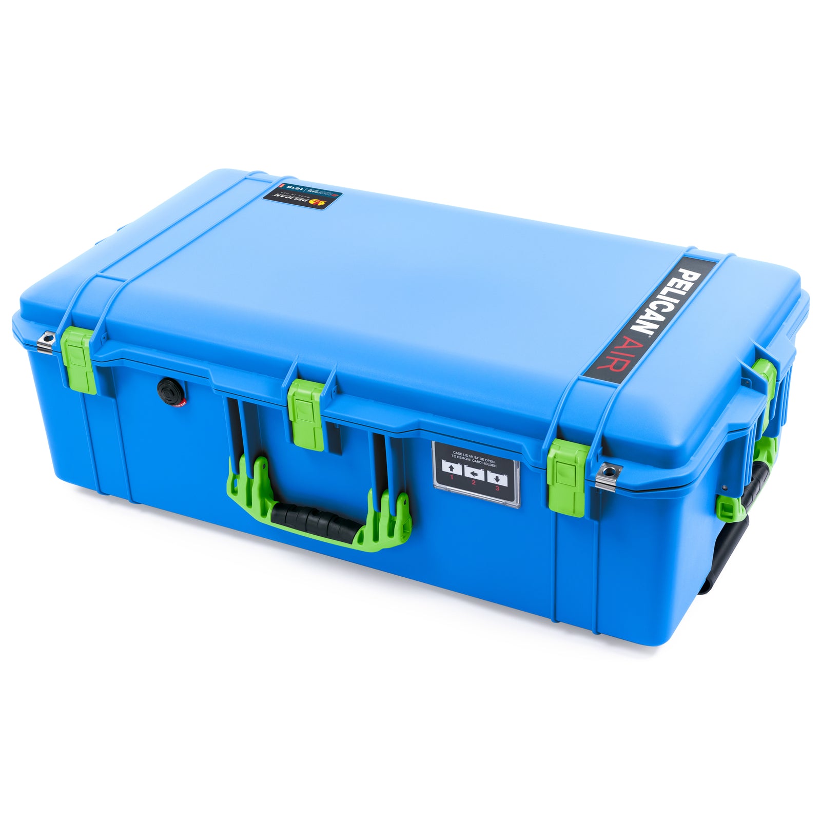 Pelican 1615 Air Case - Electric Blue & Lime Green Trolley