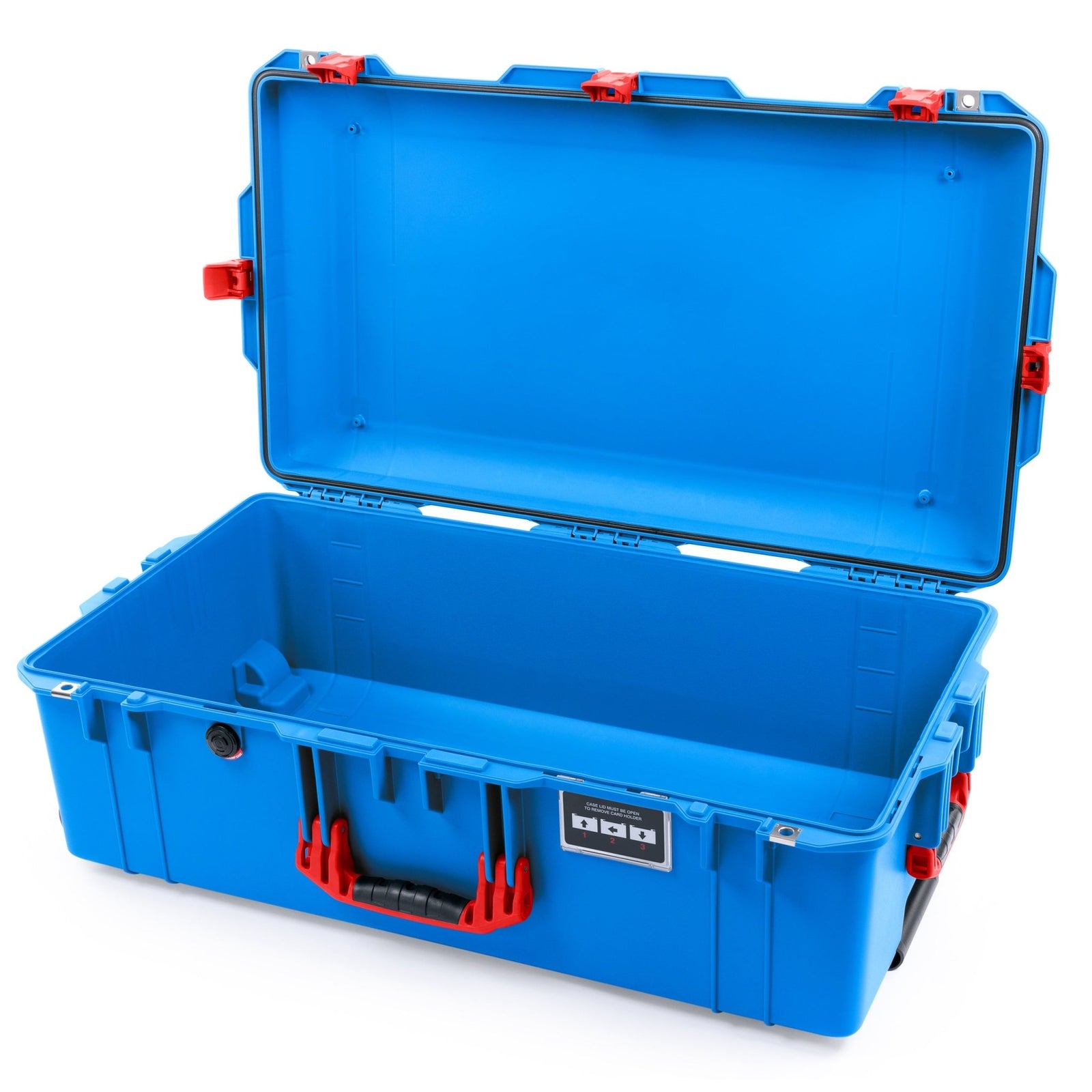 Pelican 1615 Air Case - Electric Blue & Red Trolley - Empty
