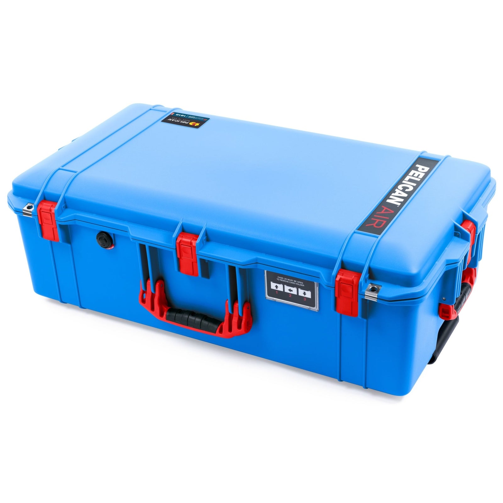 Pelican 1615 Air Case - Electric Blue & Red Trolley - Empty