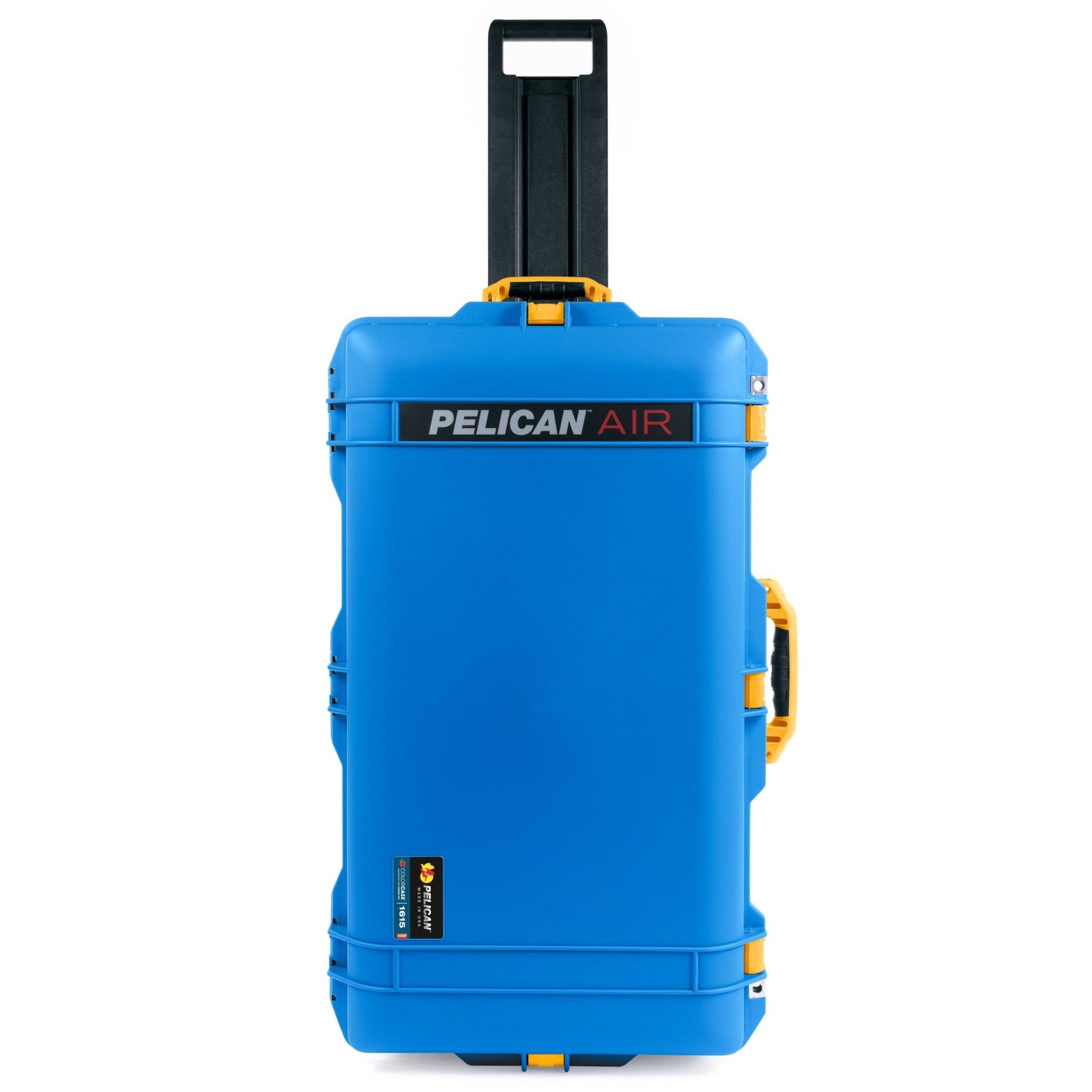 Pelican 1615 Air Case - Electric Blue & Yellow Trolley - Empty