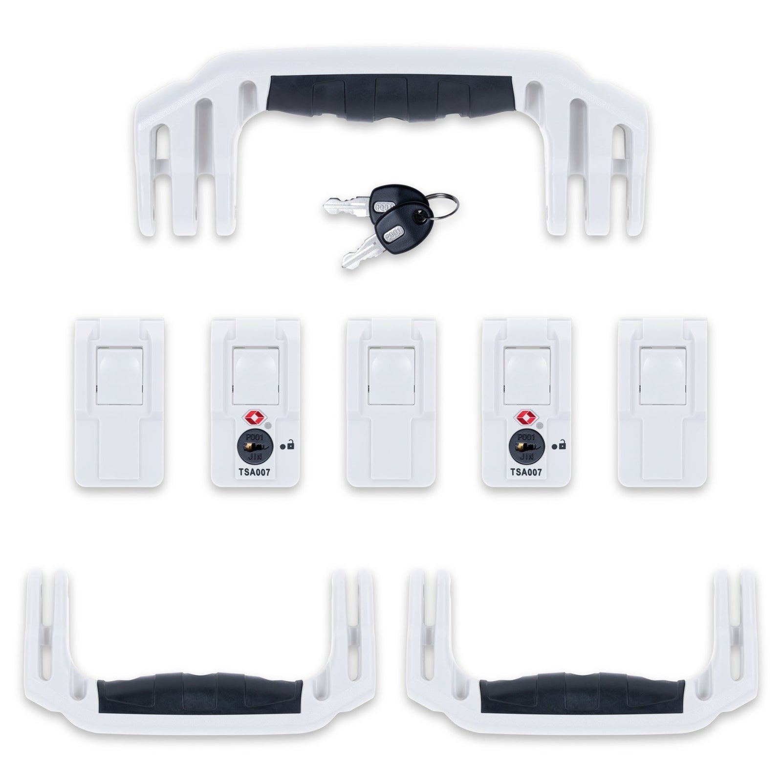Pelican 1615 Air Replacement Handles & Latches Set - White TSA -