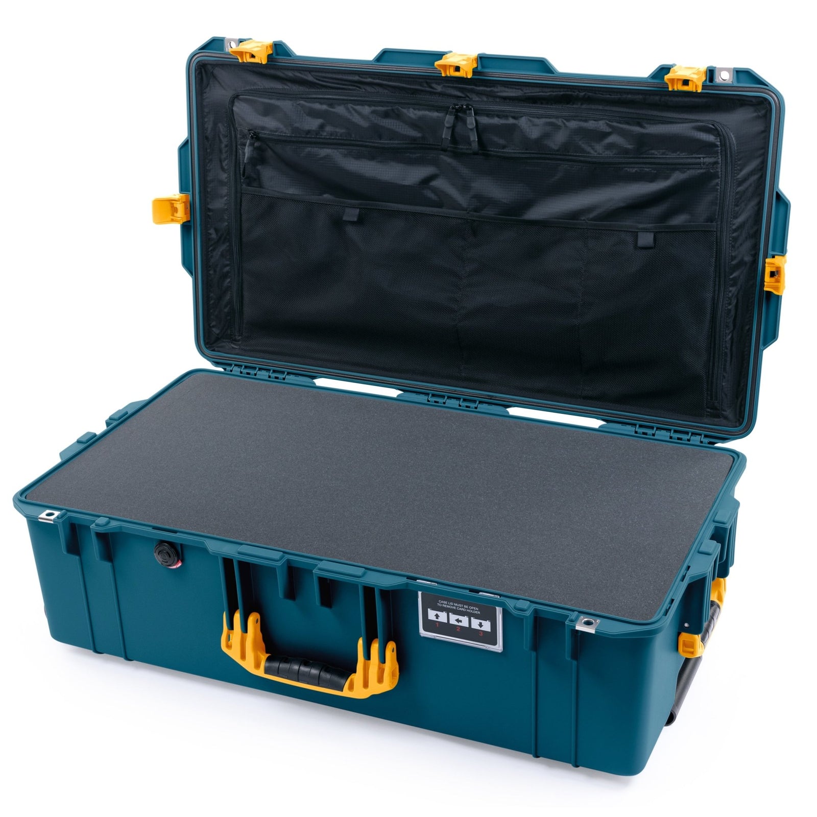 Pelican 1615 Air Case - Indigo & Yellow - Pick & Pluck Foam / TRVL Lid Organizer
