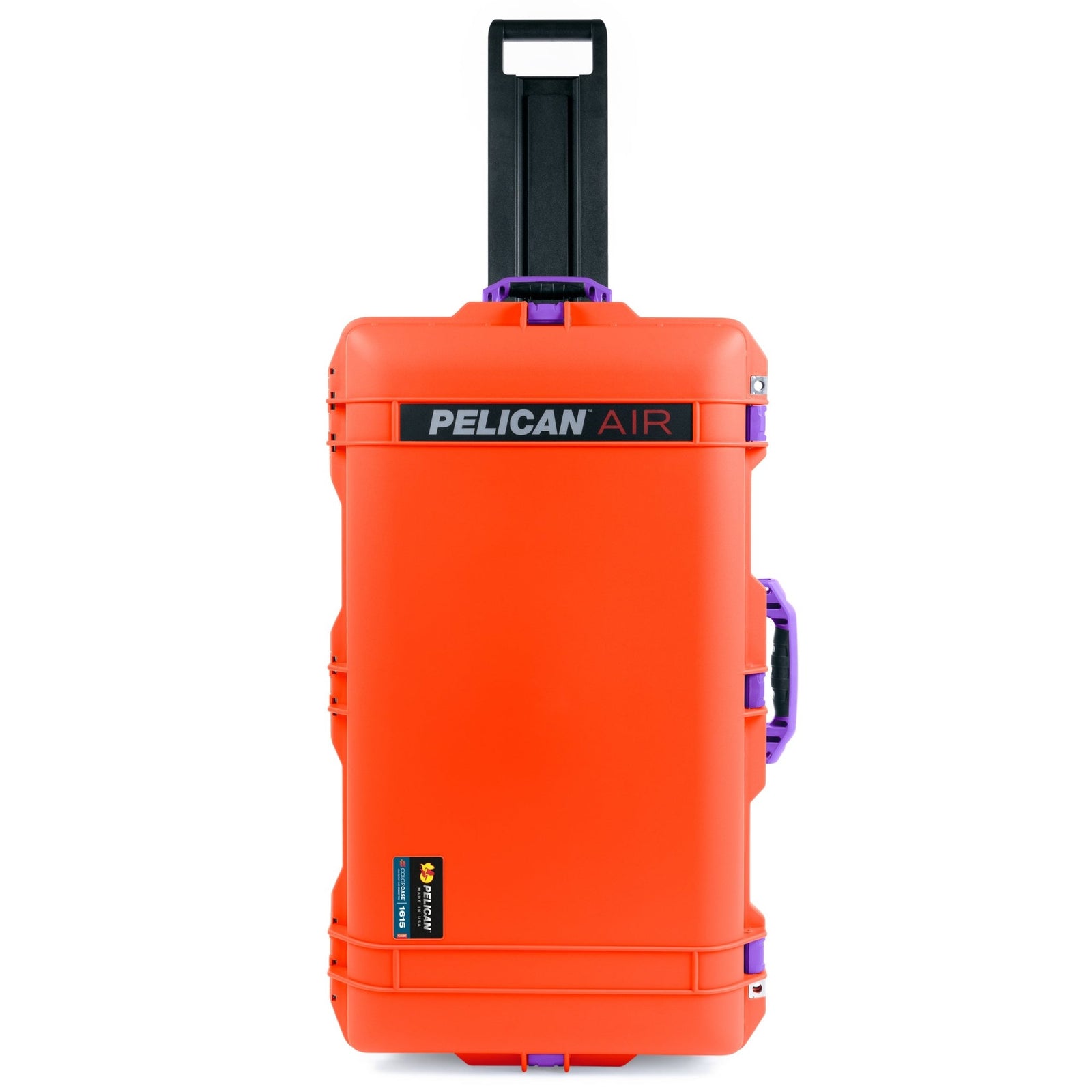 Pelican 1615 Air Case - Orange & Purple Trolley - Empty