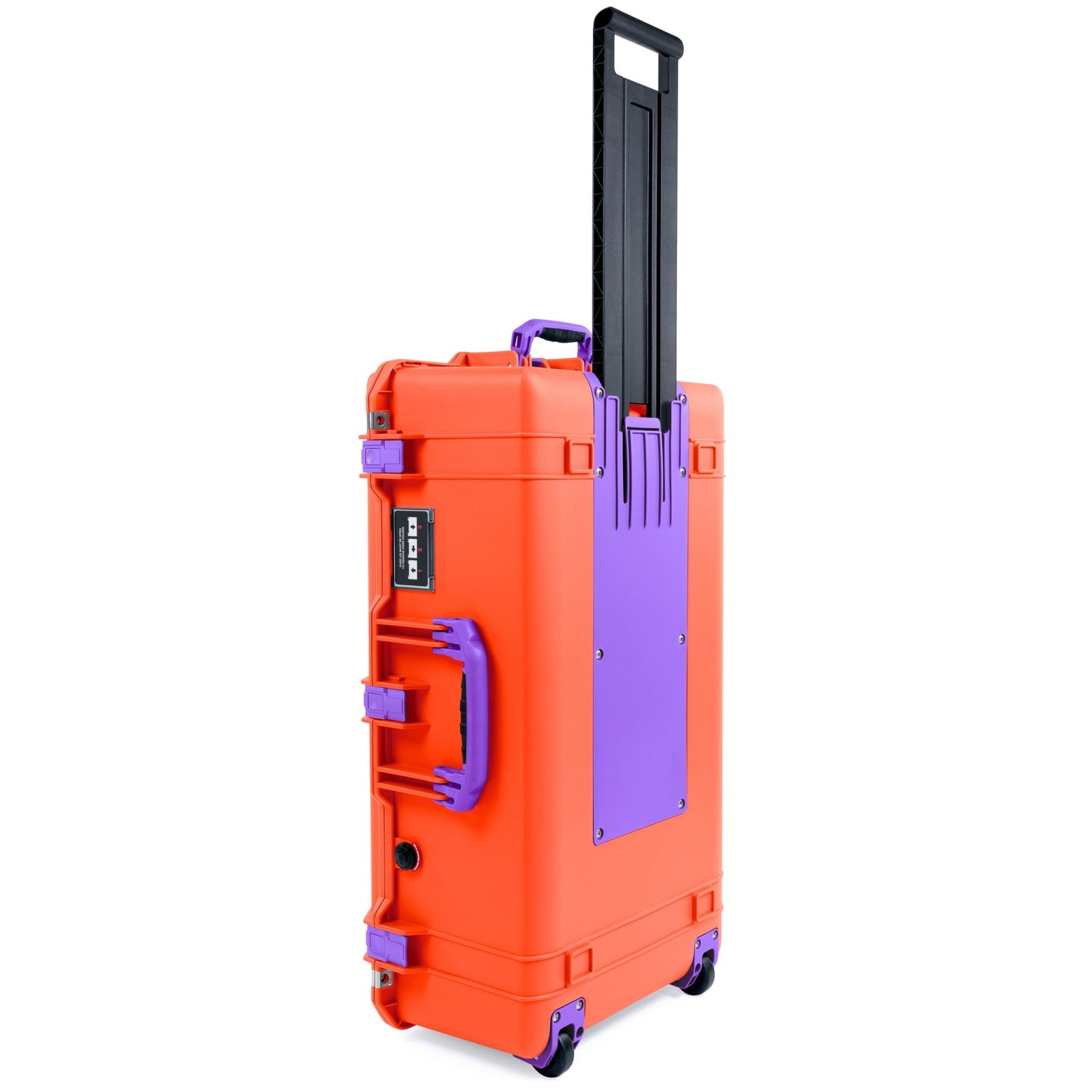 Pelican 1615 Air Case - Orange & Purple Trolley - Empty