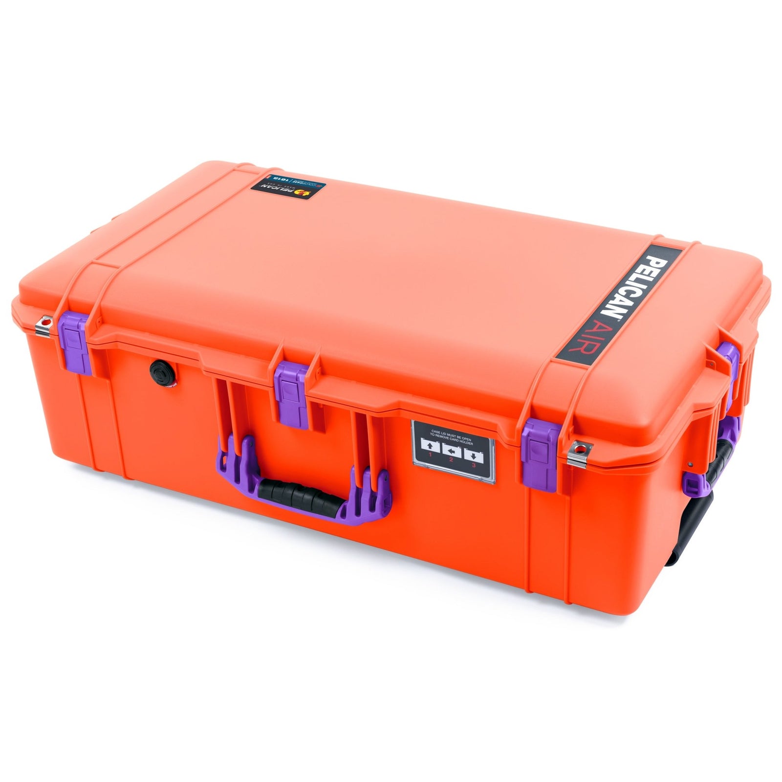 Pelican 1615 Air Case - Orange & Purple Trolley - Empty