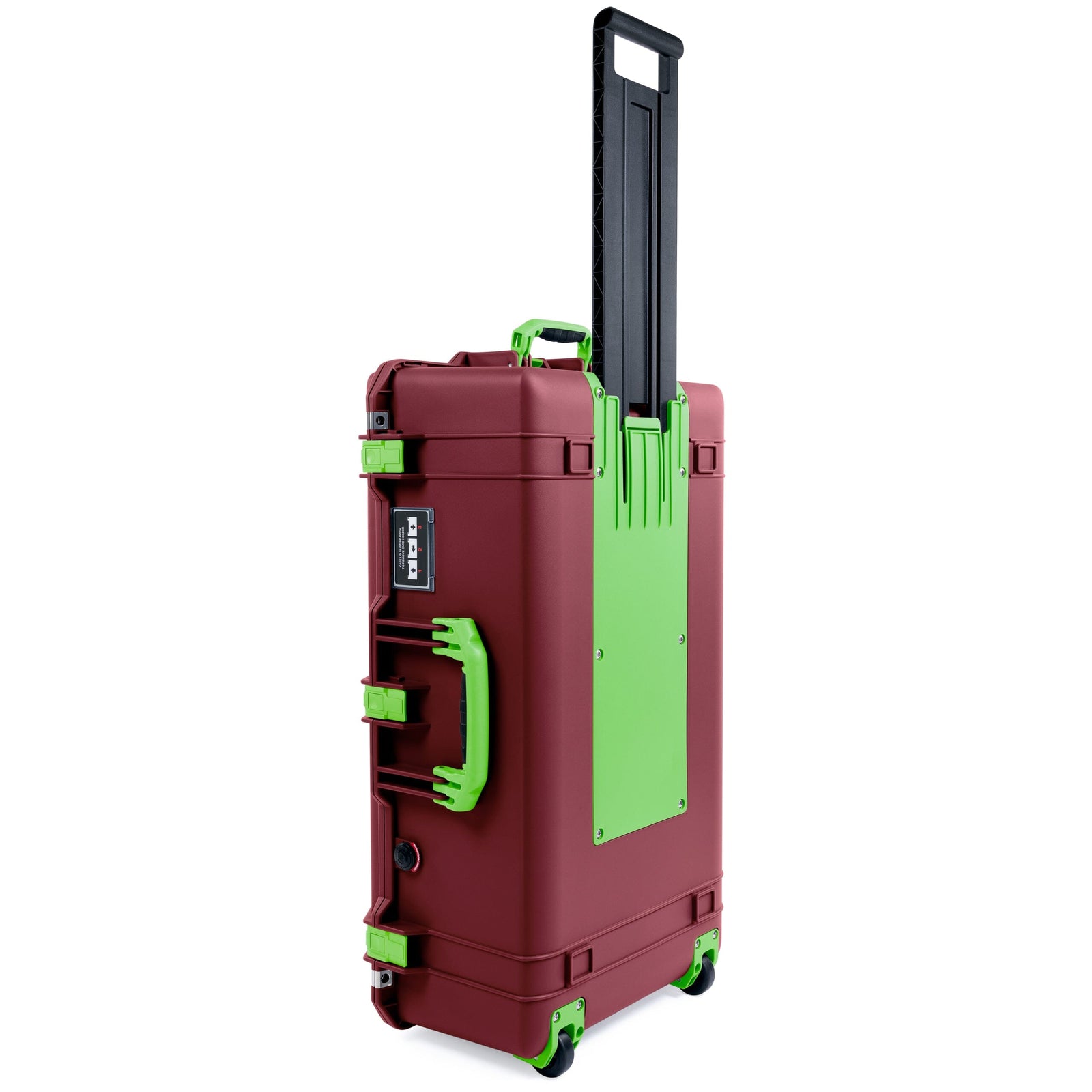 Pelican 1615 Air Case - Oxblood & Lime Green Trolley ColorCase