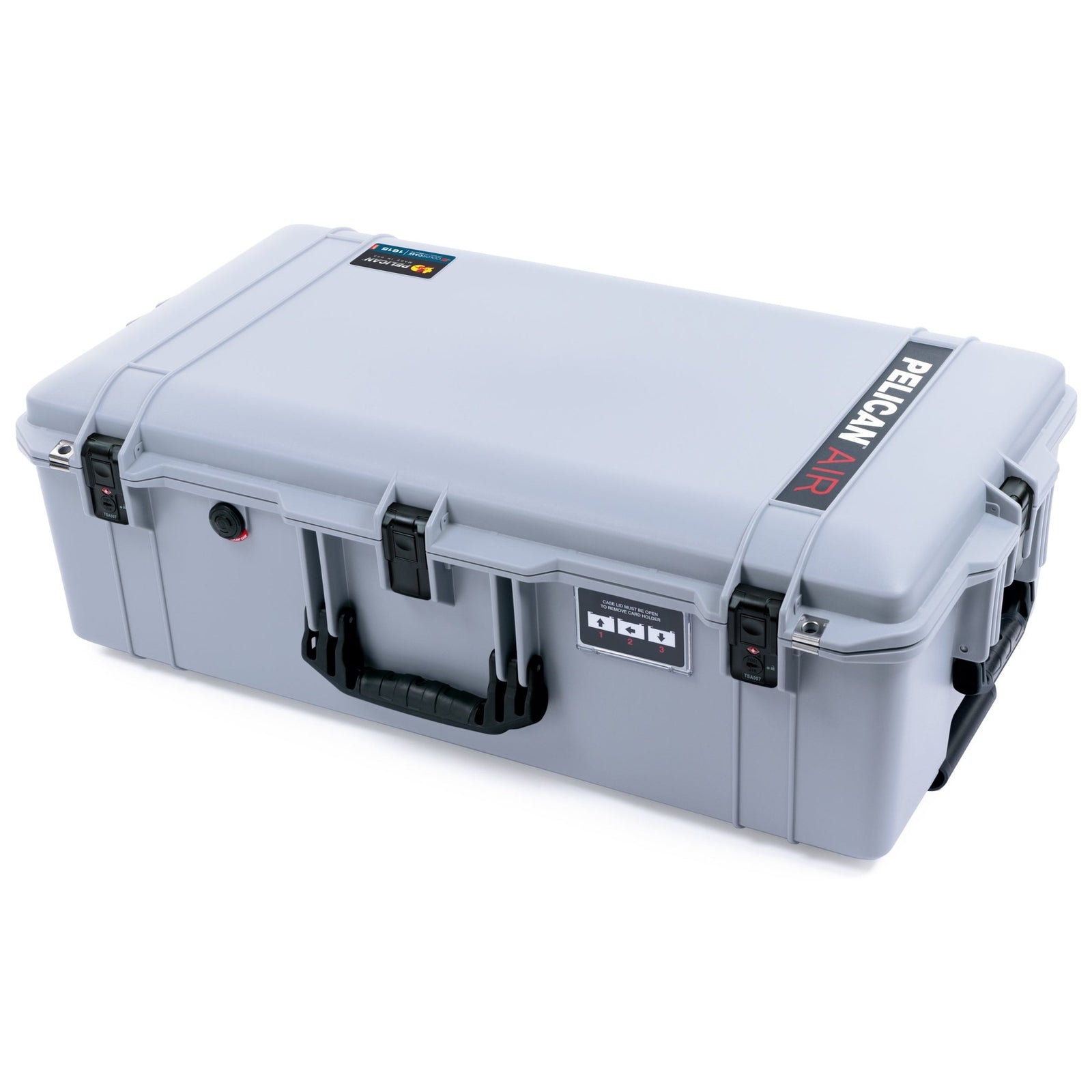 Silver Pelican AIR 1615 Case with black TSA locking latches pre-installed