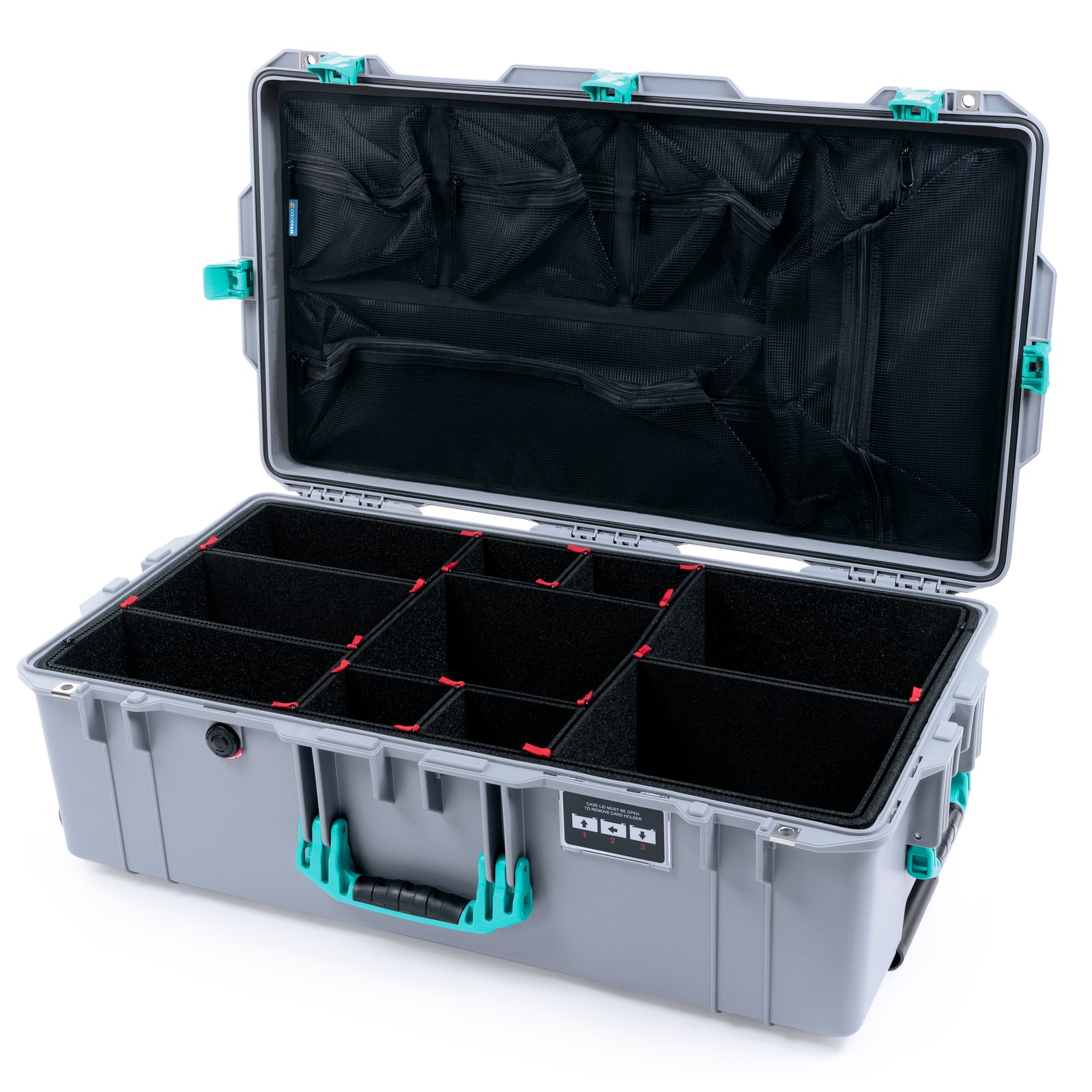 Pelican 1615 Air Case - Silver & Teal