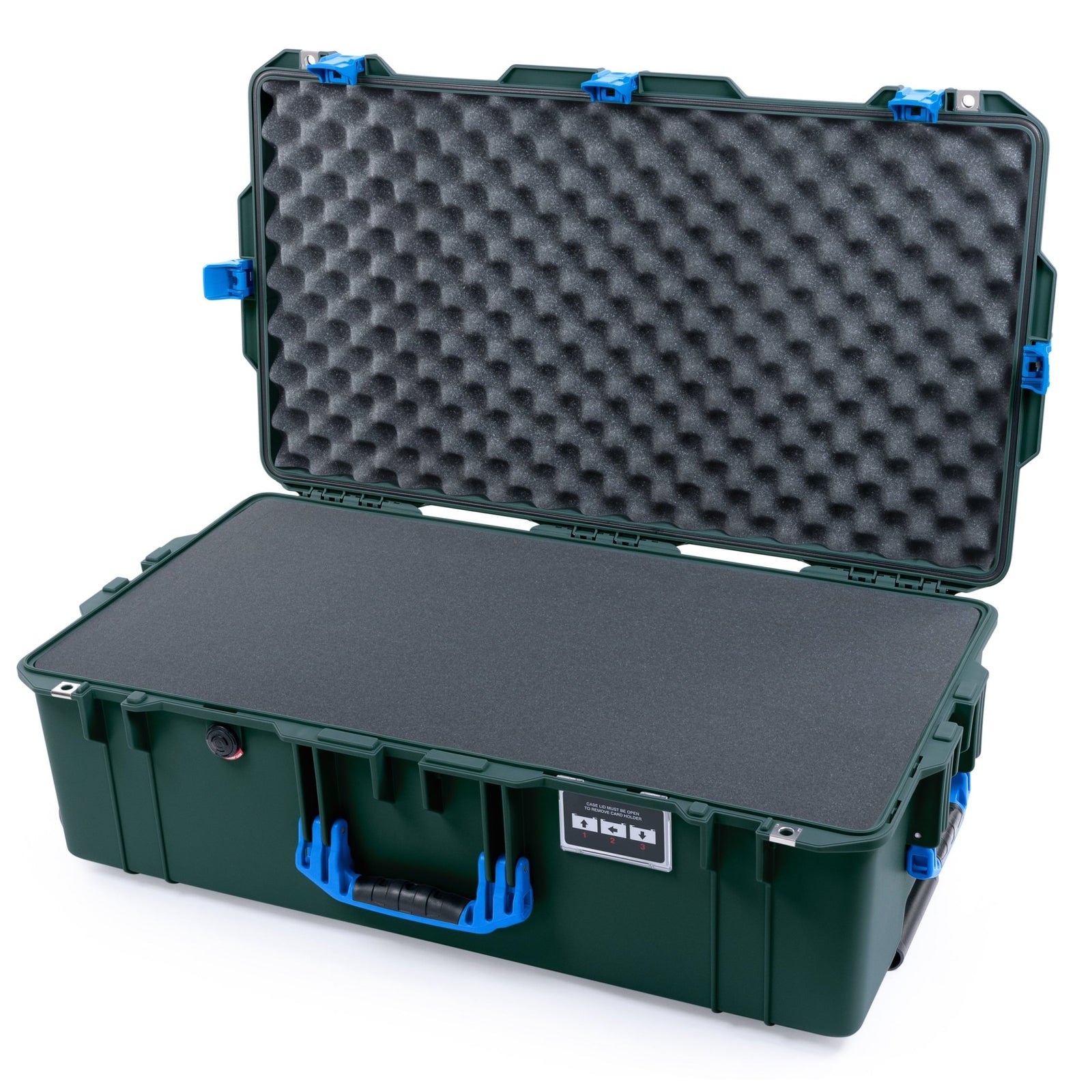 Pelican 1615 Air Case - Trekking Green & Blue - Pick & Pluck Foam / Convoluted Lid Foam