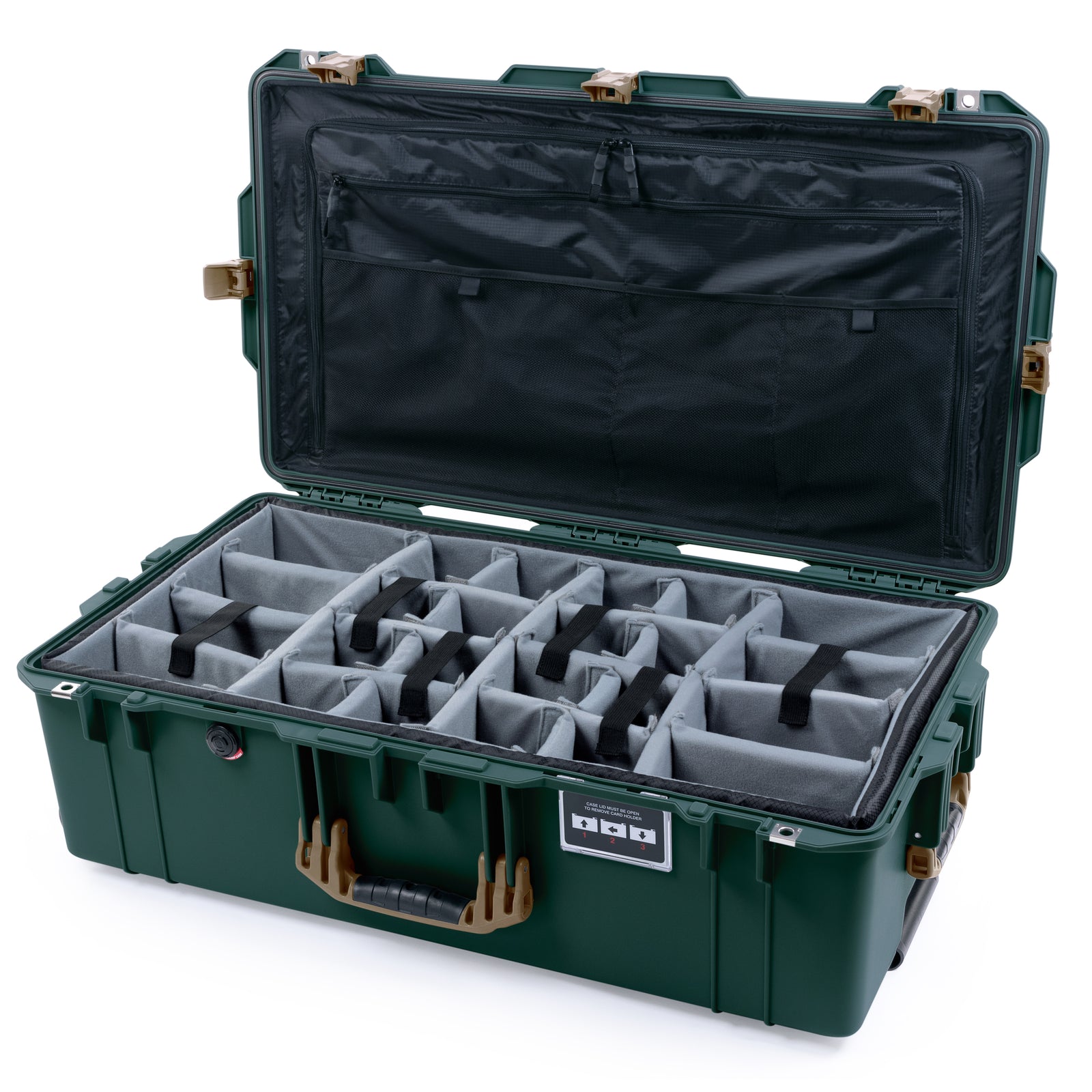 Pelican 1615 Air Case - Trekking Green & Dark Desert Dirt Trolley