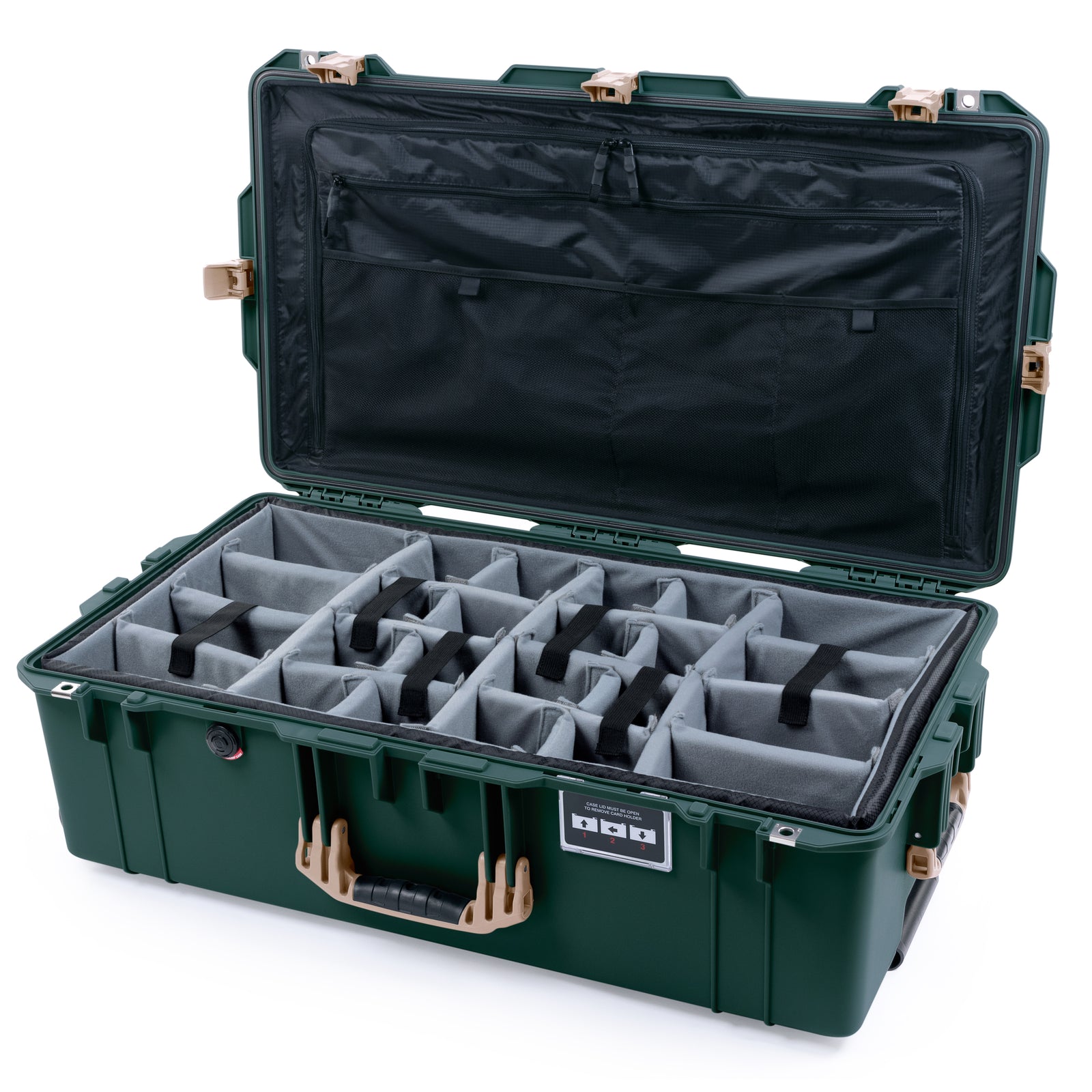 Pelican 1615 Air Case - Trekking Green & Desert Tan Trolley
