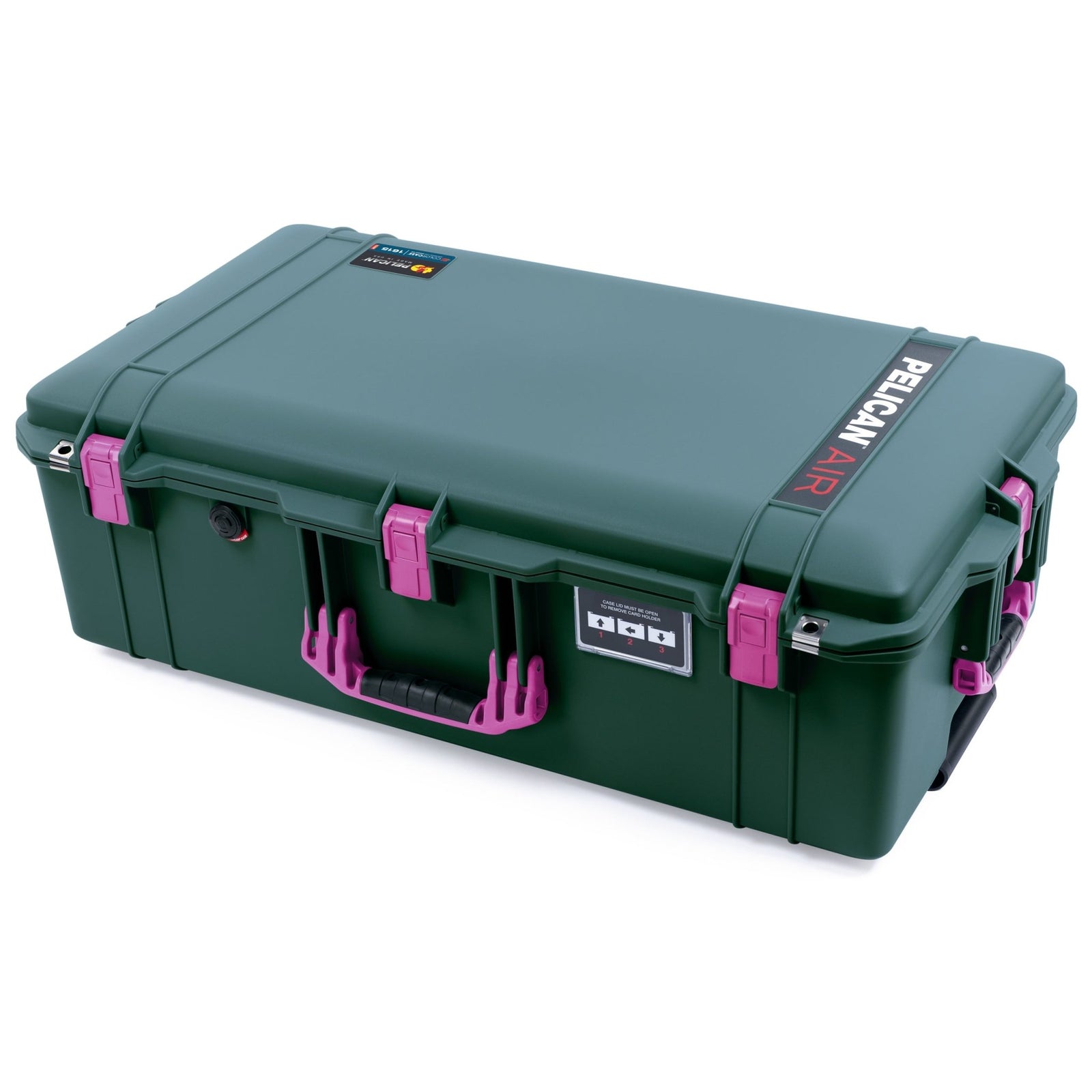 Pelican 1615 Air Case - Trekking Green & Magenta Trolley - Empty