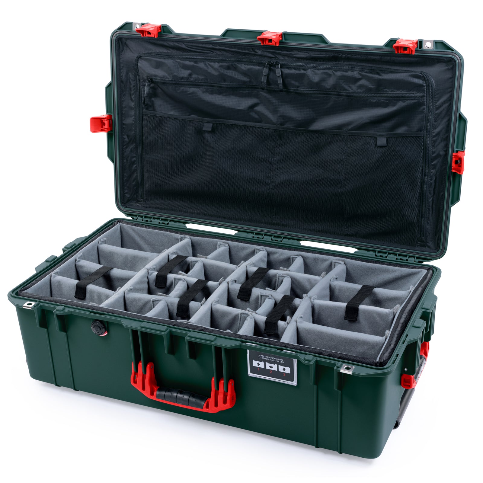 Pelican 1615 Air Case - Trekking Green & Red