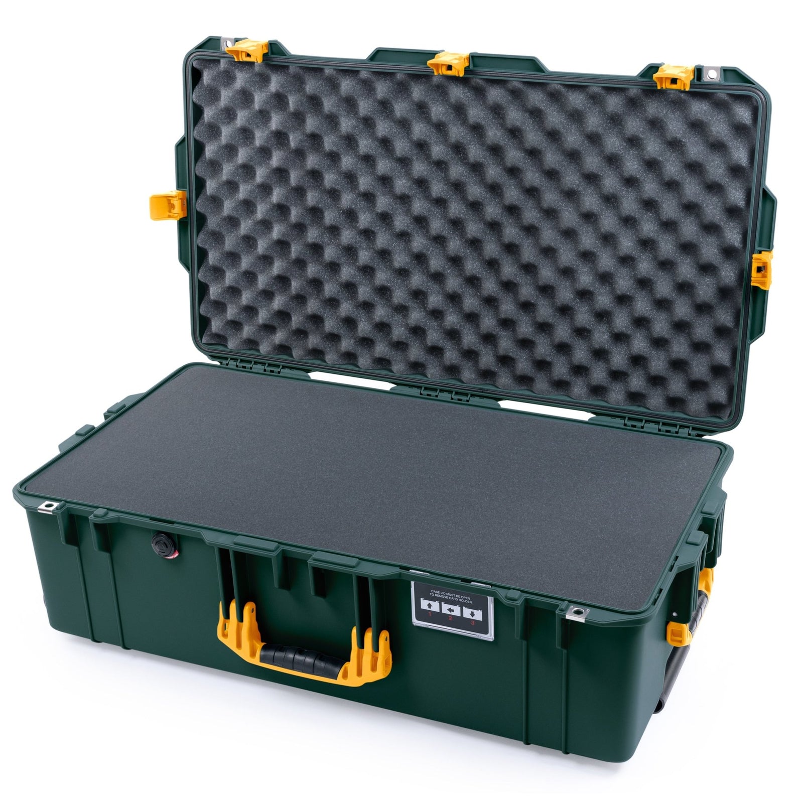 Pelican 1615 Air Case - Trekking Green & Yellow - Pick & Pluck Foam / Convoluted Lid Foam