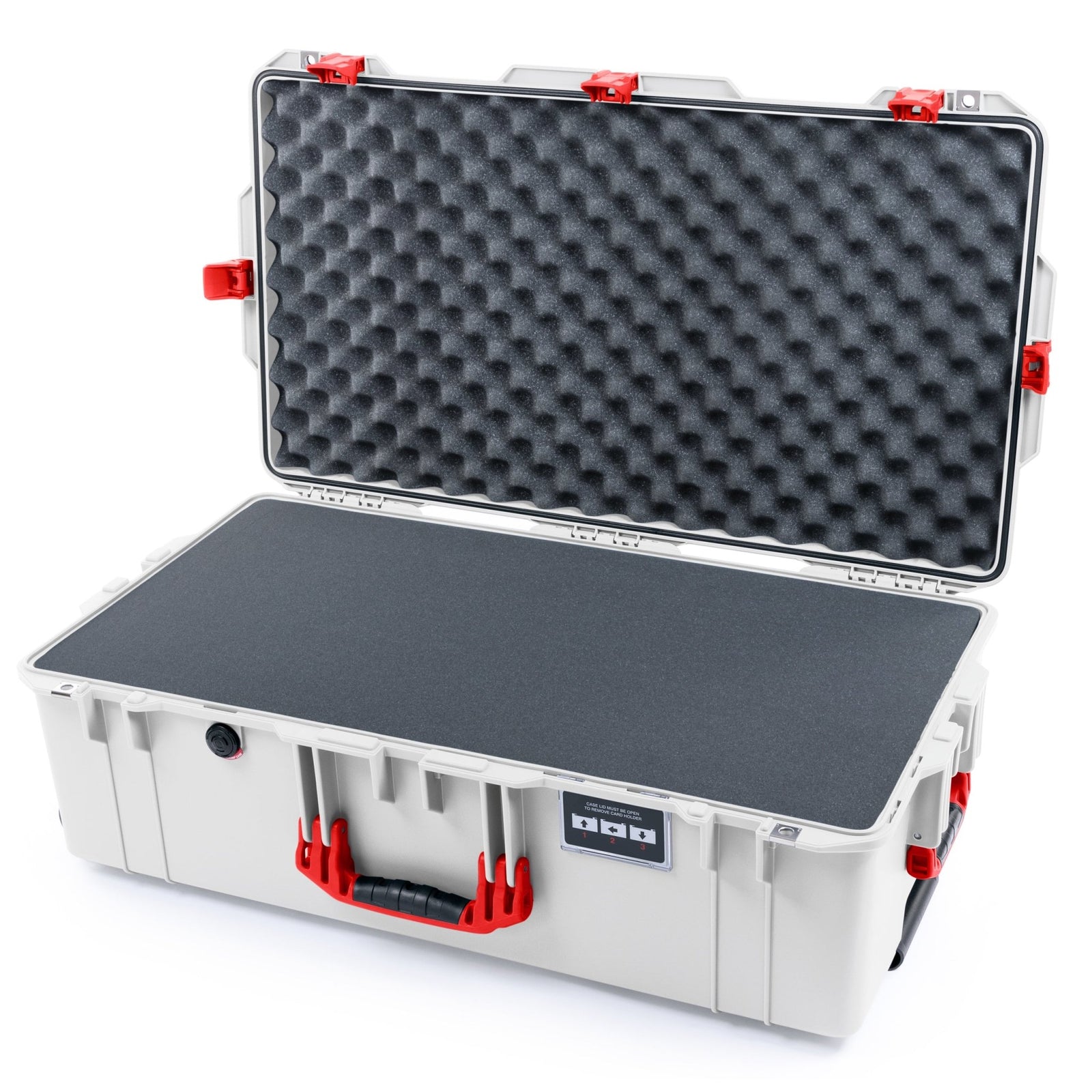 Pelican 1615 Air Case - Whiteout & Red - Pick & Pluck Foam / Convoluted Lid Foam