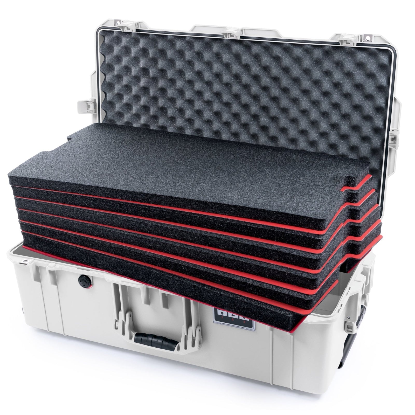 Pelican 1615 Air Case - Whiteout - DIY Tool Foam Kit / Convoluted Lid Foam