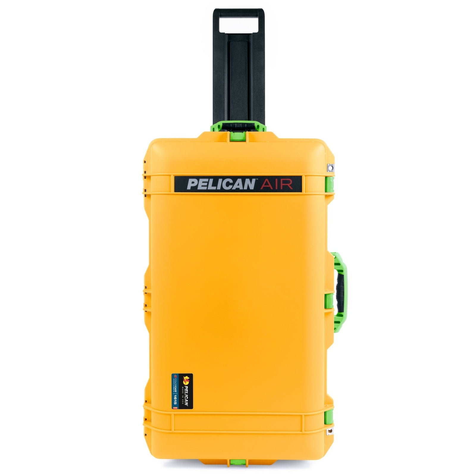 Pelican 1615 Air Case - Yellow & Lime Green - Pick & Pluck Foam / Convoluted Lid Foam