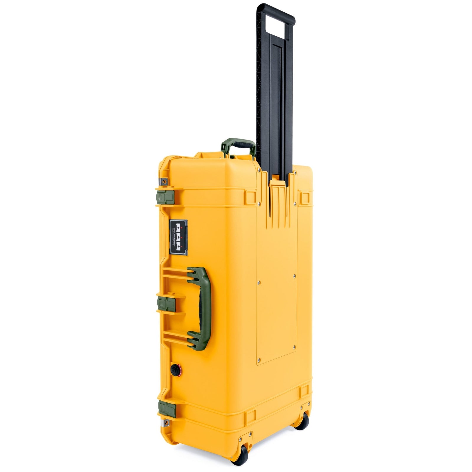 Pelican 1615 Air Case - Yellow & OD Green - Pick & Pluck Foam / Convoluted Lid Foam