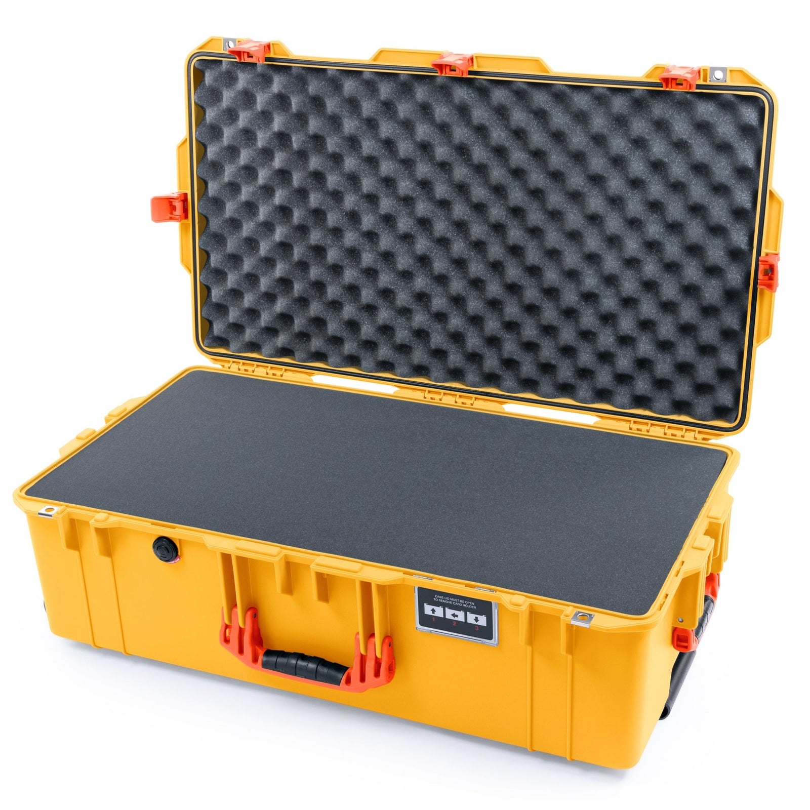 Pelican 1615 Air Case - Yellow & Orange - Pick & Pluck Foam / Convoluted Lid Foam