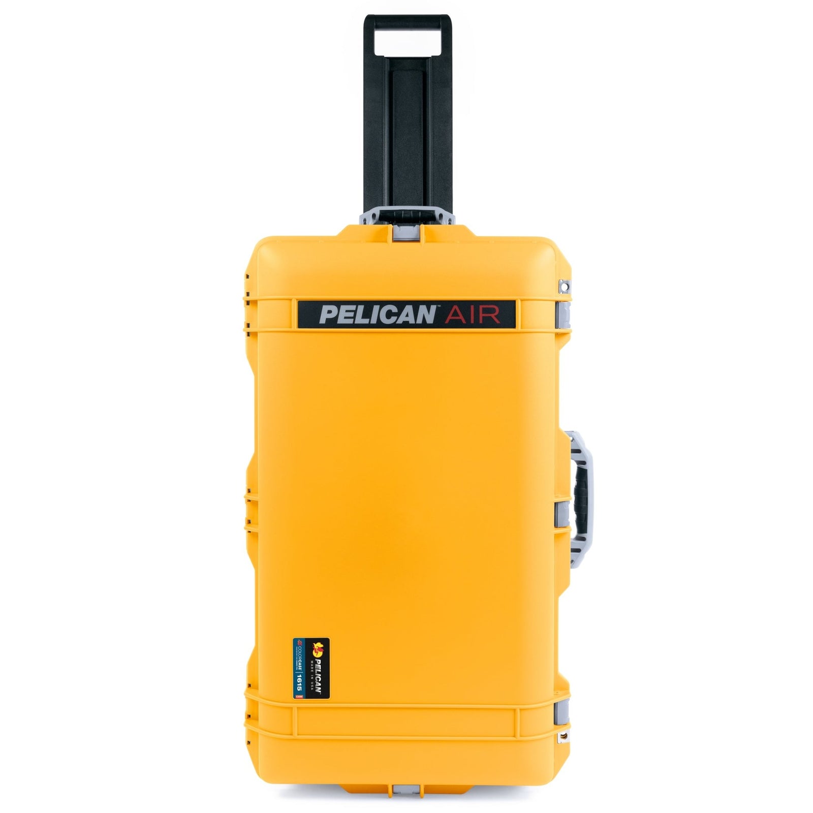 Pelican 1615 Air Case - Yellow & Silver - Pick & Pluck Foam / Convoluted Lid Foam