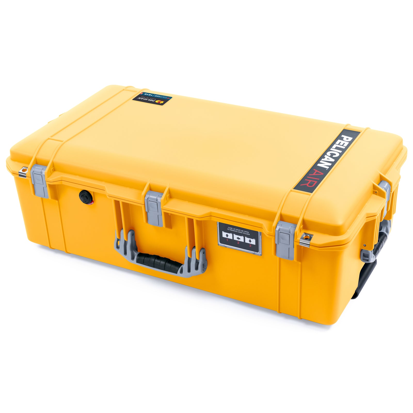 Pelican 1615 Air Case - Yellow & Silver - Pick & Pluck Foam / Convoluted Lid Foam