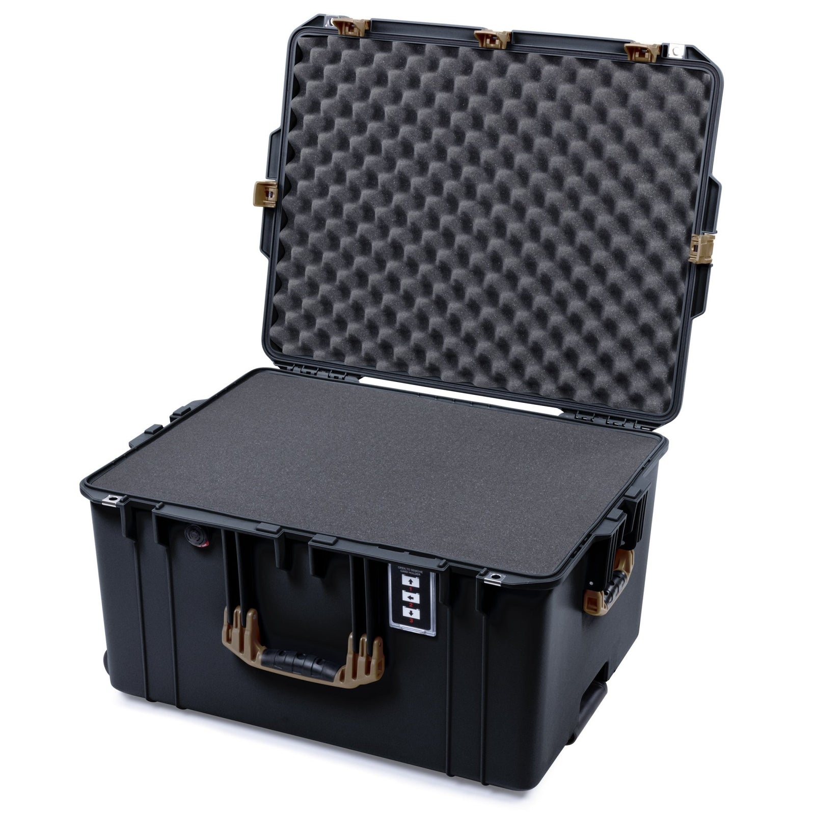 Pelican 1637 Air Case - Black & Dark Desert Dirt - Pick & Pluck Foam / Convolute Lid Foam