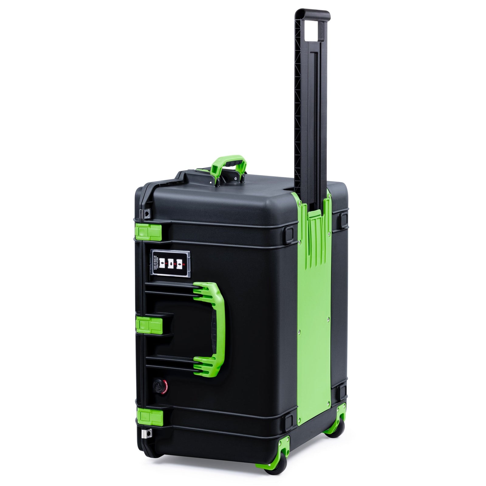 Pelican 1637 Air Case - Black & Lime Green Trolley - Empty (Case Only)
