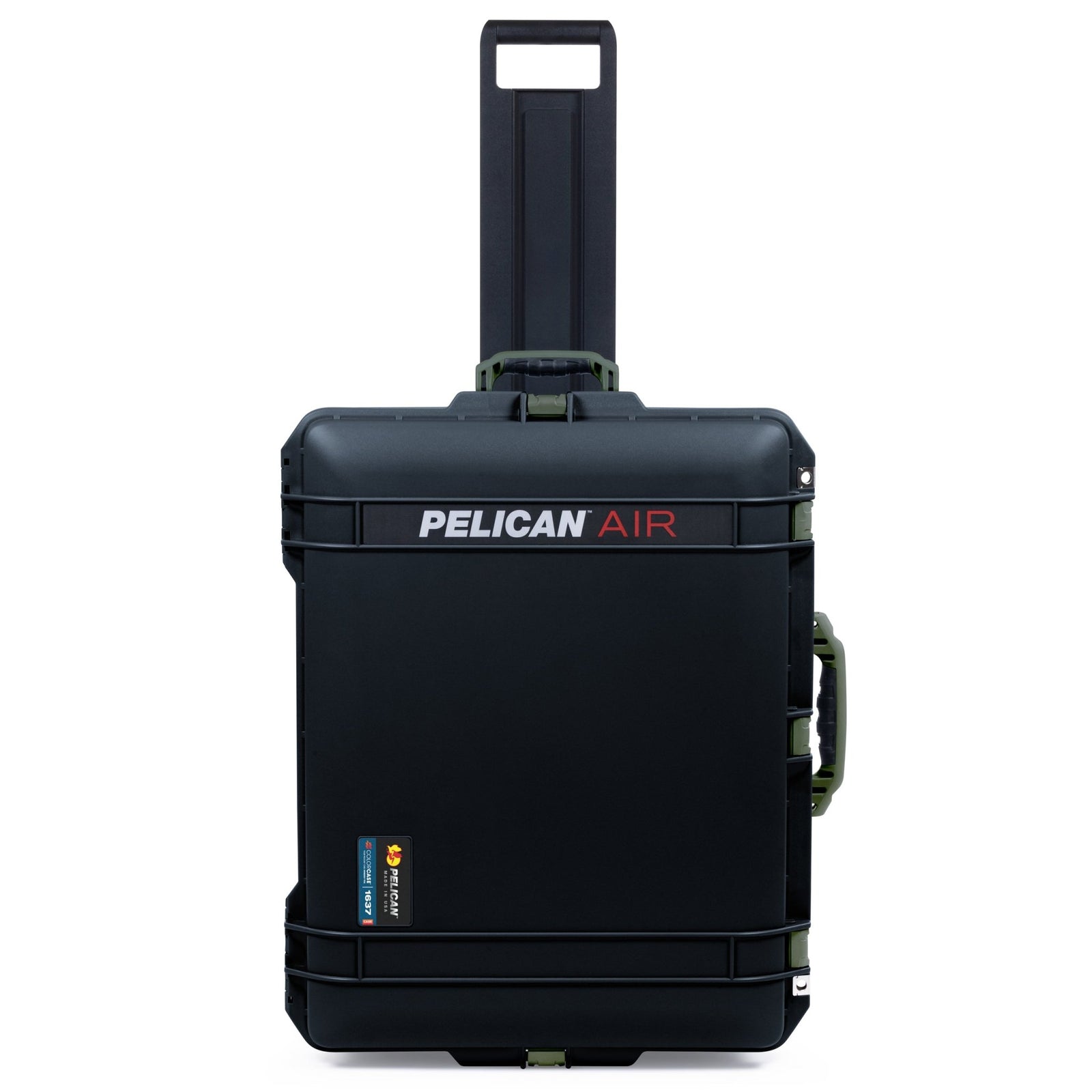 Pelican 1637 Air Case - Black & OD Green - Pick & Pluck Foam / Convolute Lid Foam