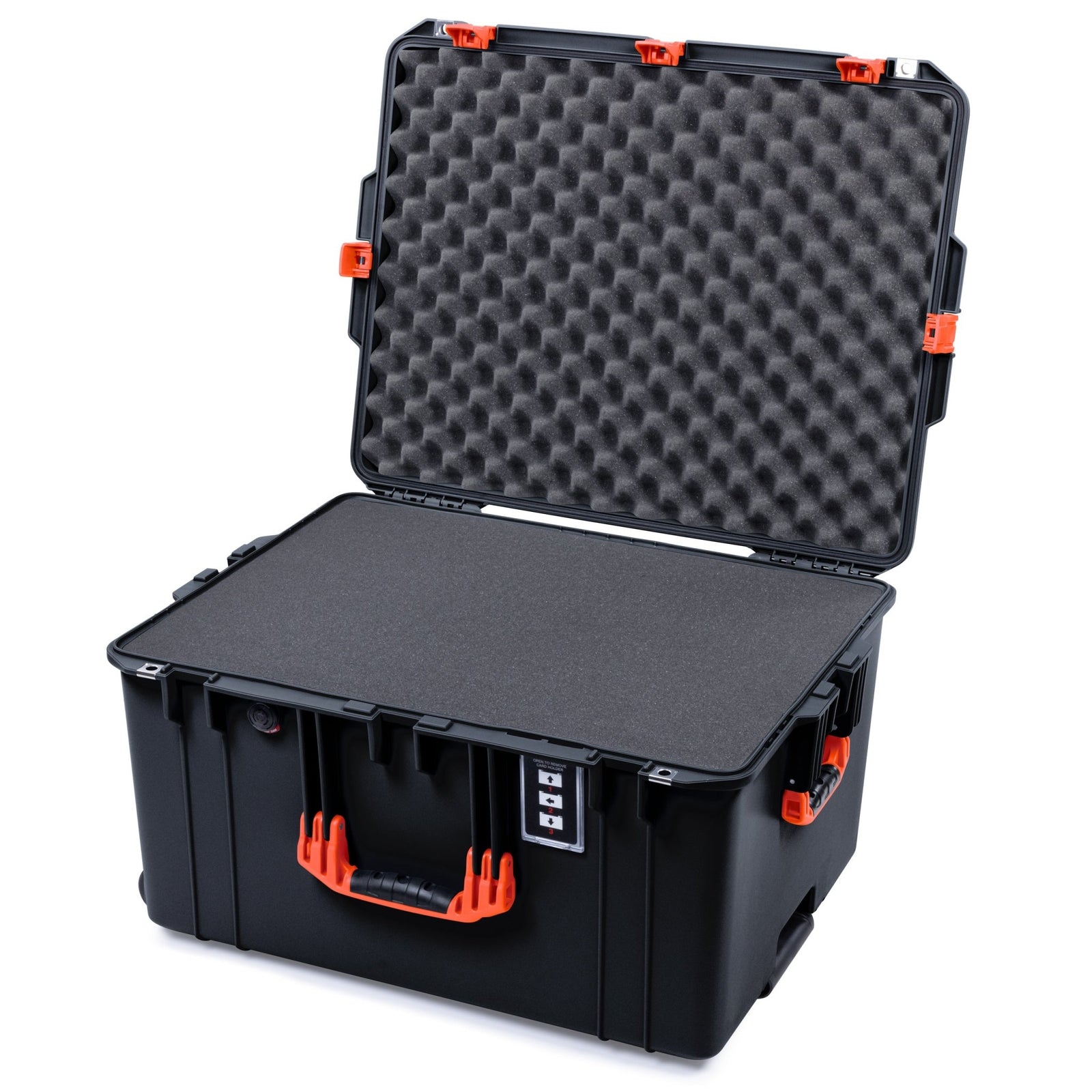 Pelican 1637 Air Case - Black & Orange - Pick & Pluck Foam / Convolute Lid Foam