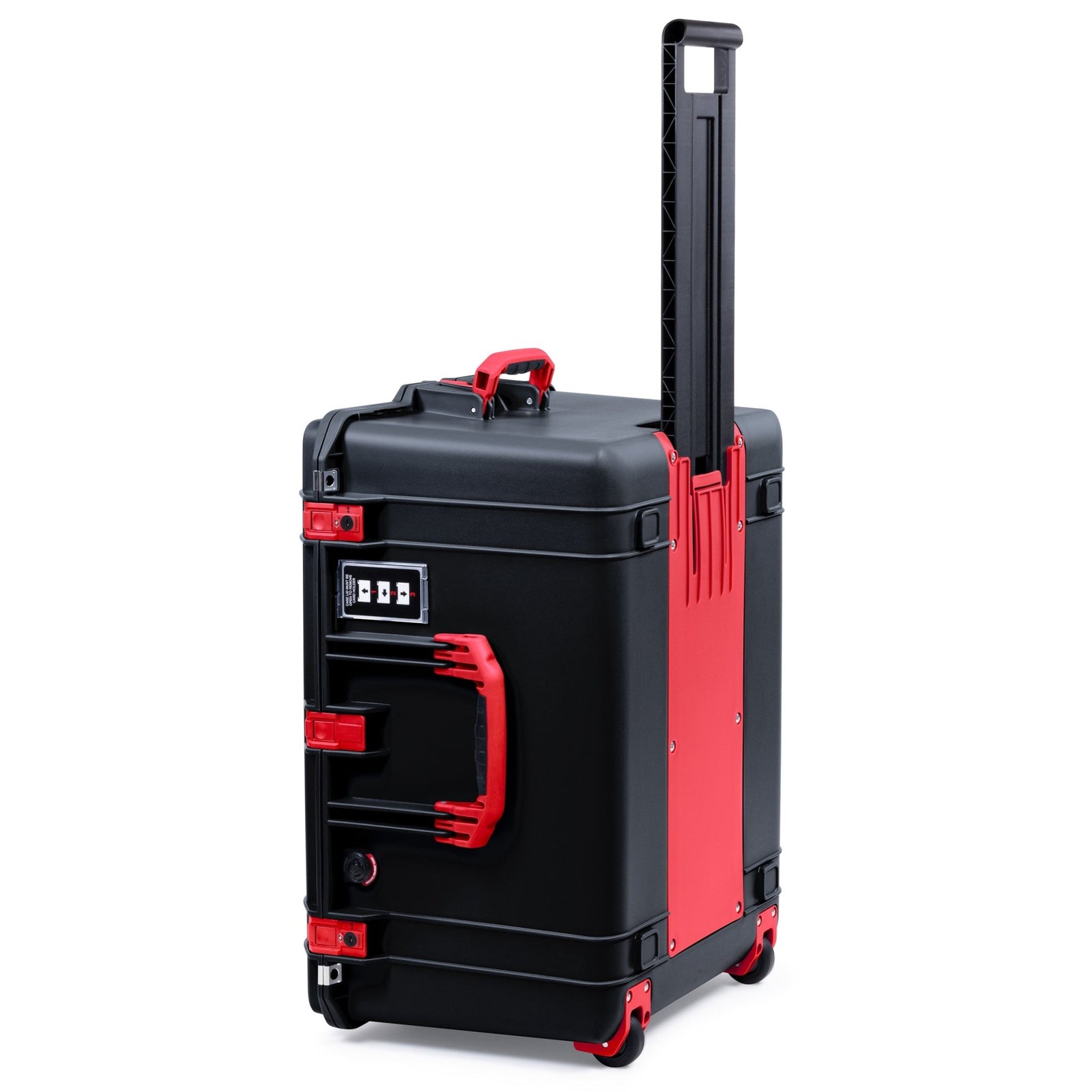 Pelican 1637 Air Case - Black & Red TSA Latches + Trolley - Empty (Case Only)
