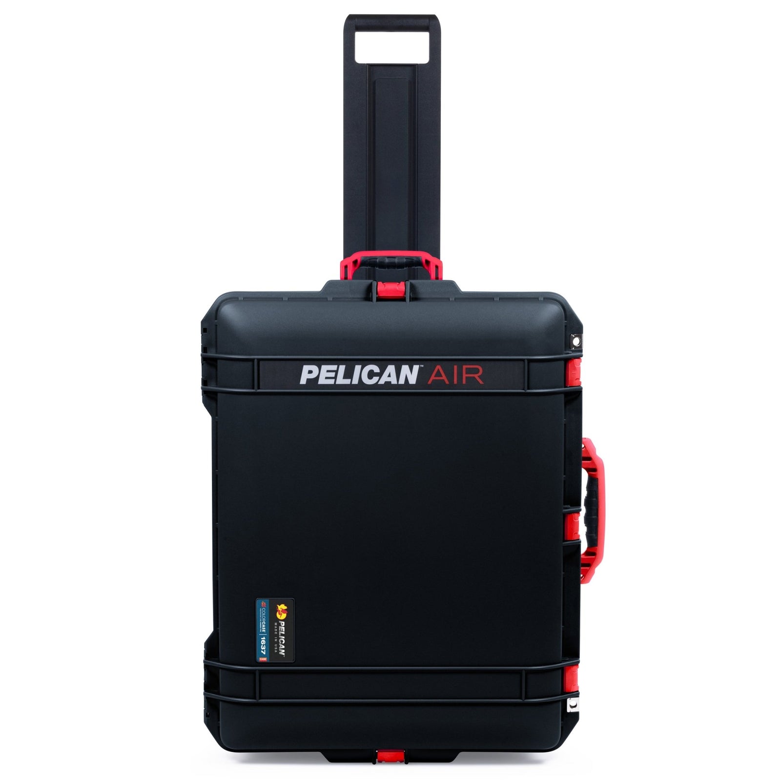 Pelican 1637 Air Case - Black & Red Trolley - Empty (Case Only)