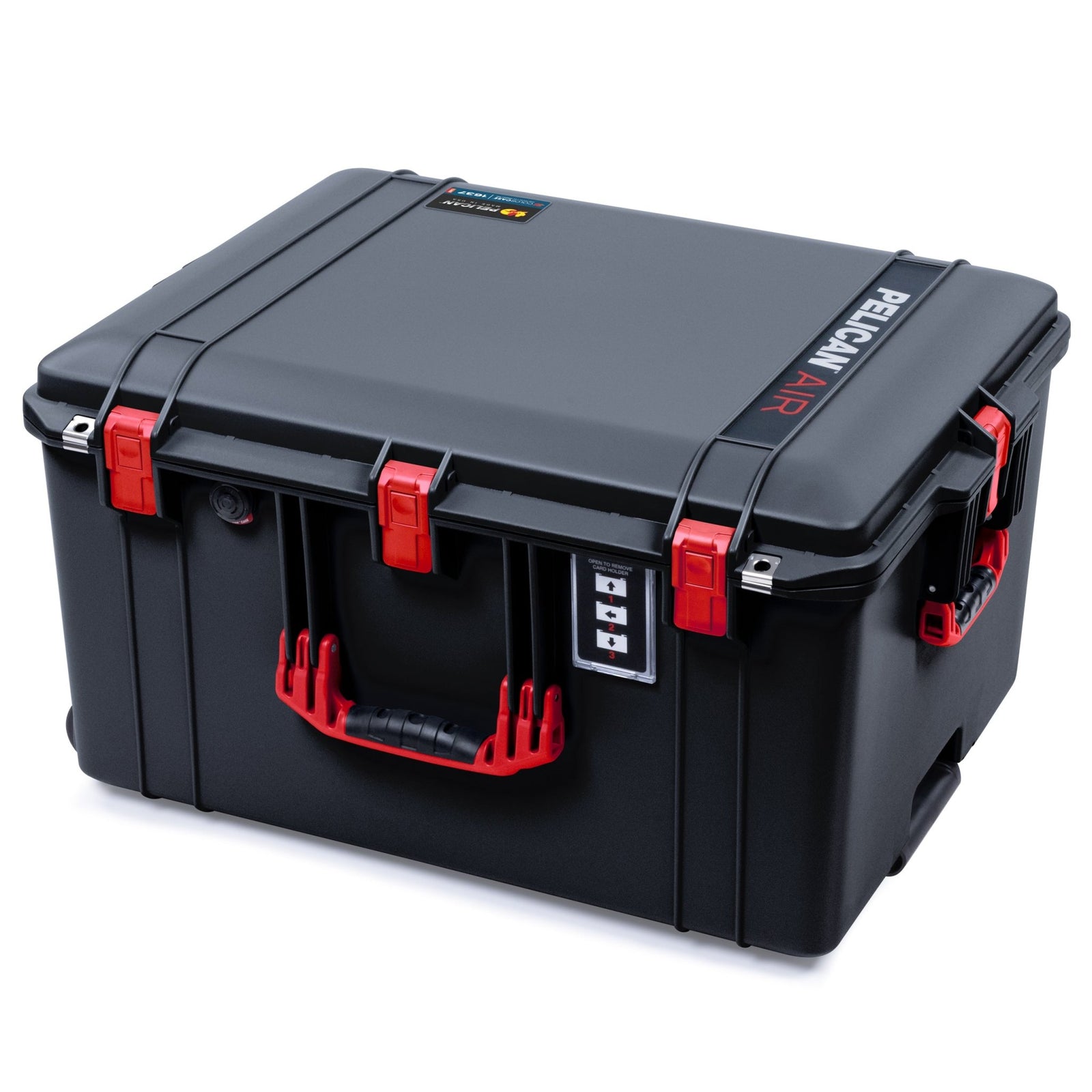 Pelican 1637 Air Case - Black & Red Trolley - Empty (Case Only)