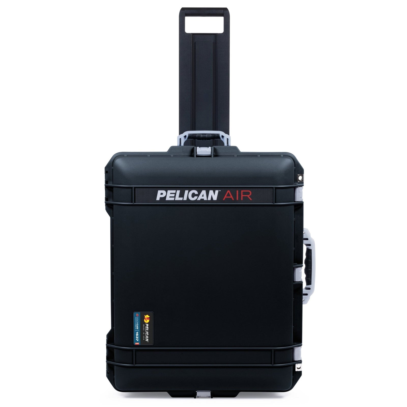 Pelican 1637 Air Case - Black & Silver Trolley - Empty (Case Only)