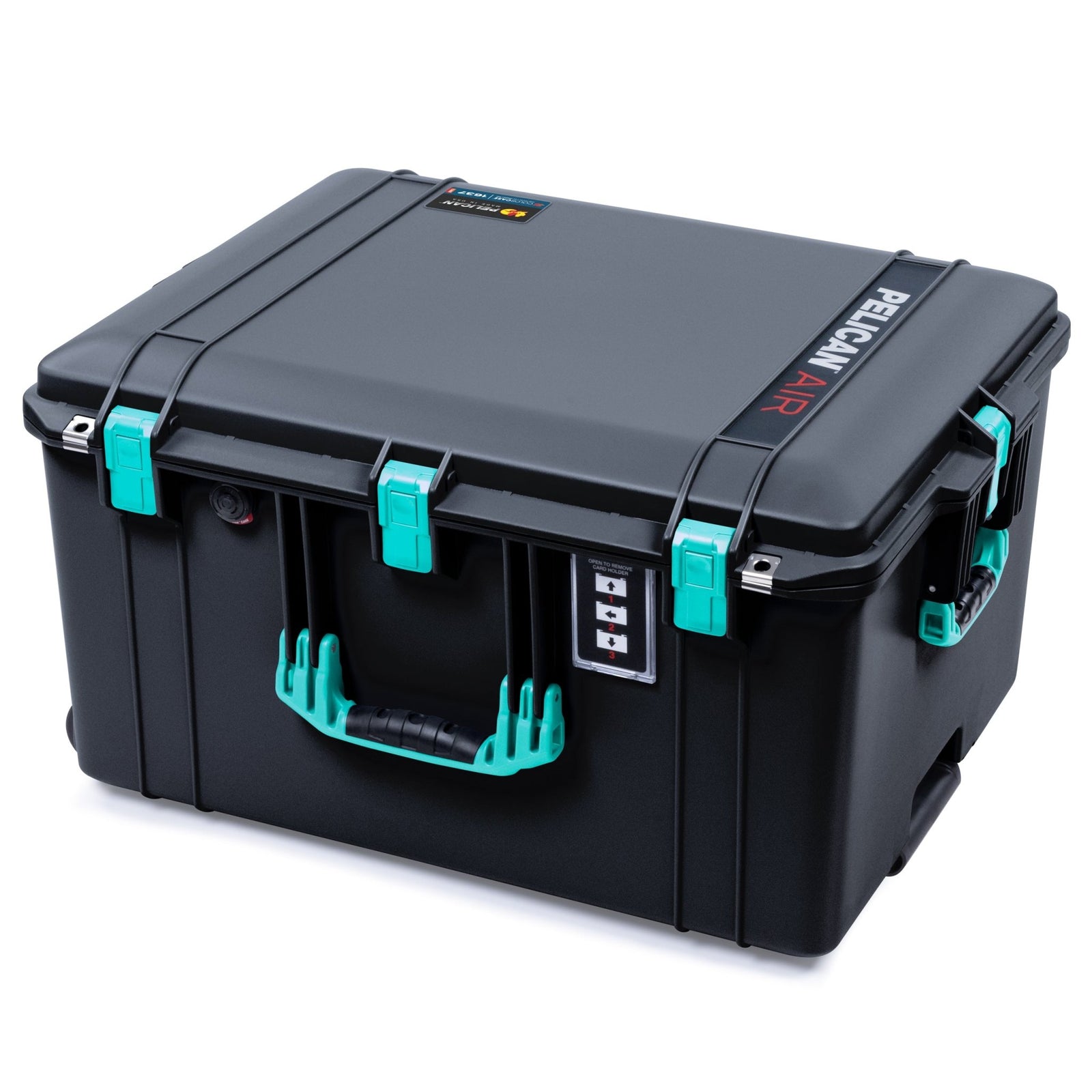 Pelican 1637 Air Case - Black & Teal Trolley - Empty (Case Only)